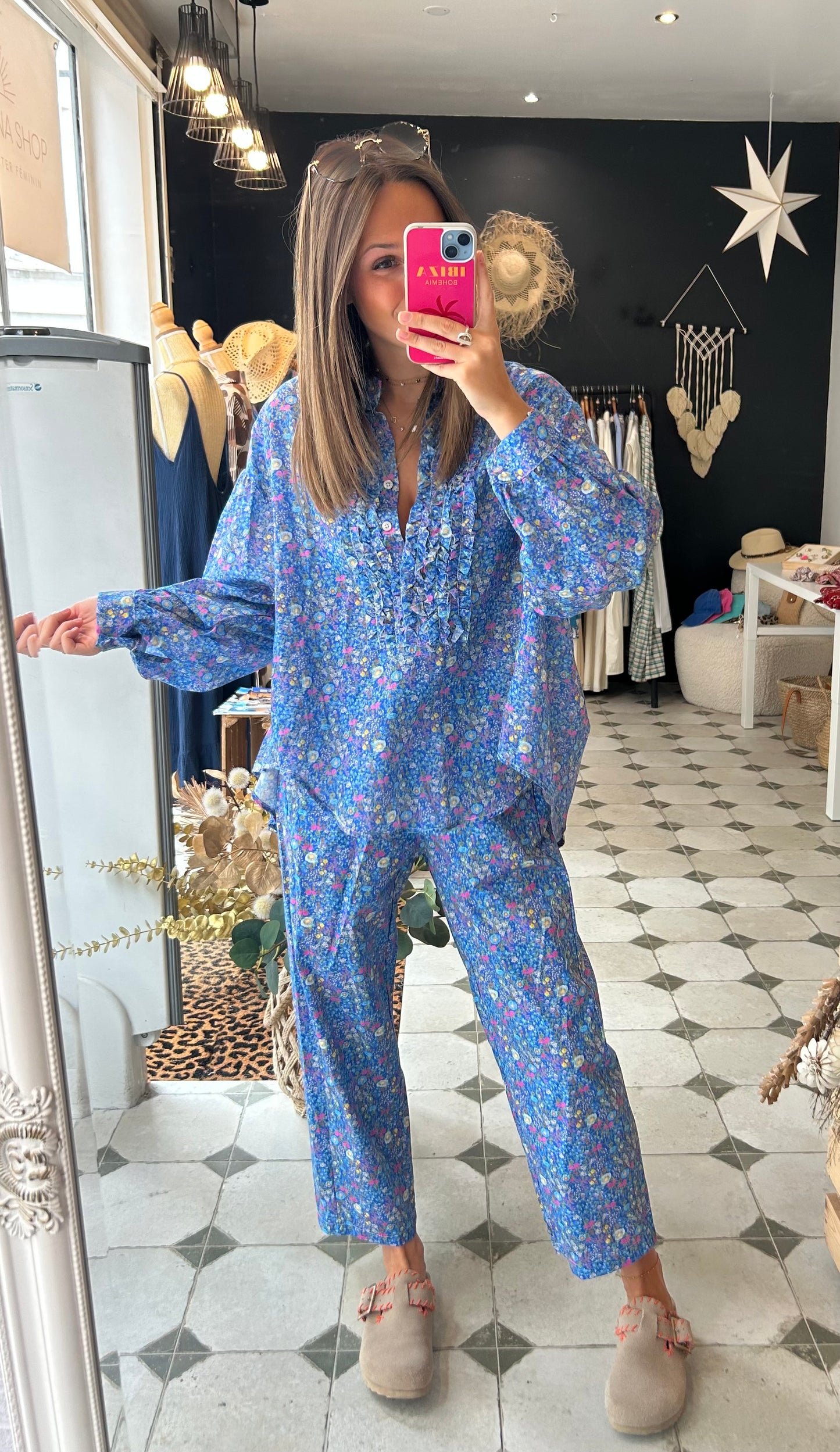 Pantalon Ama bleu - Johanna Paris