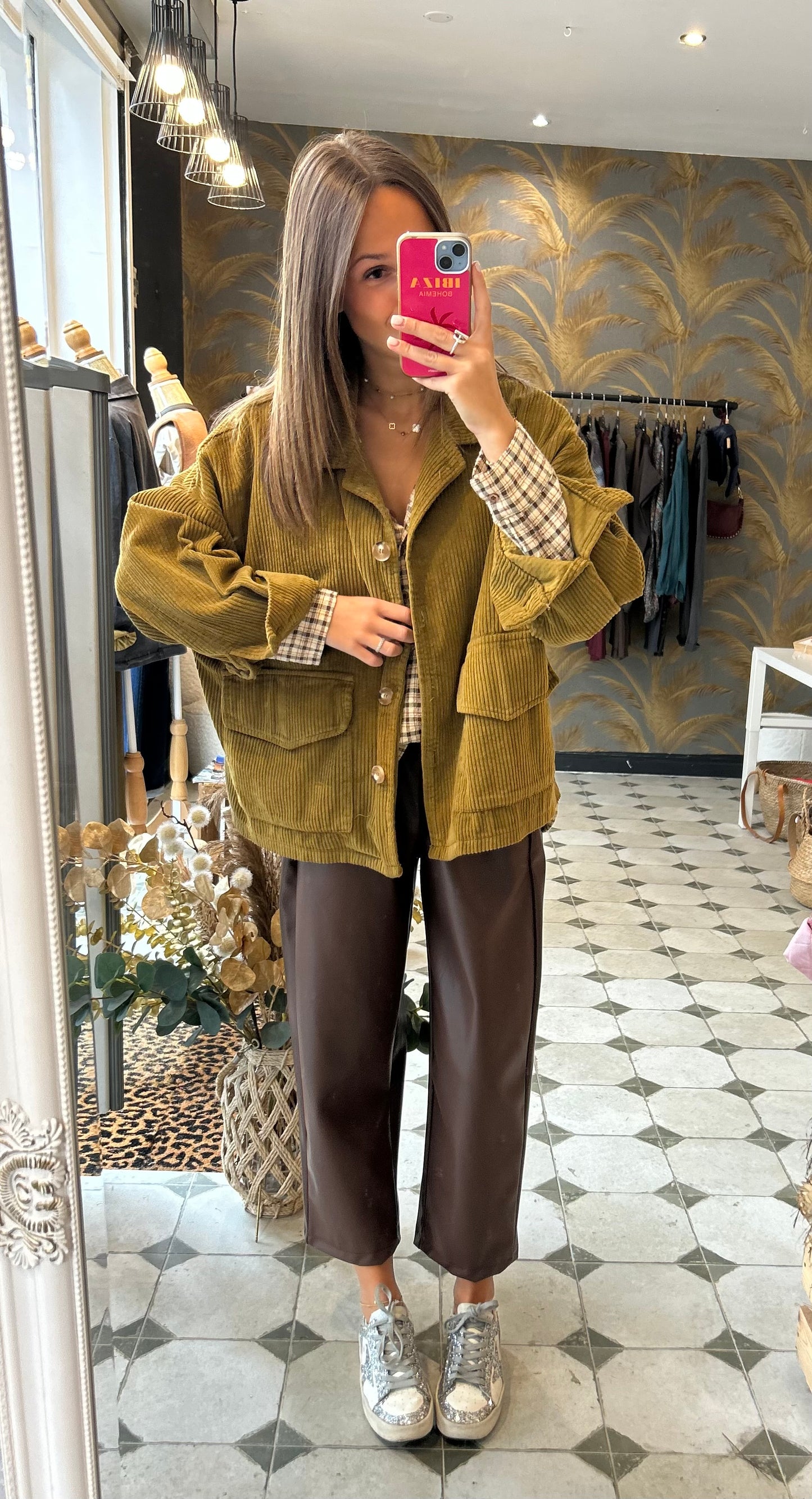 Veste en velours Mélissa moutarde - Johanna Paris