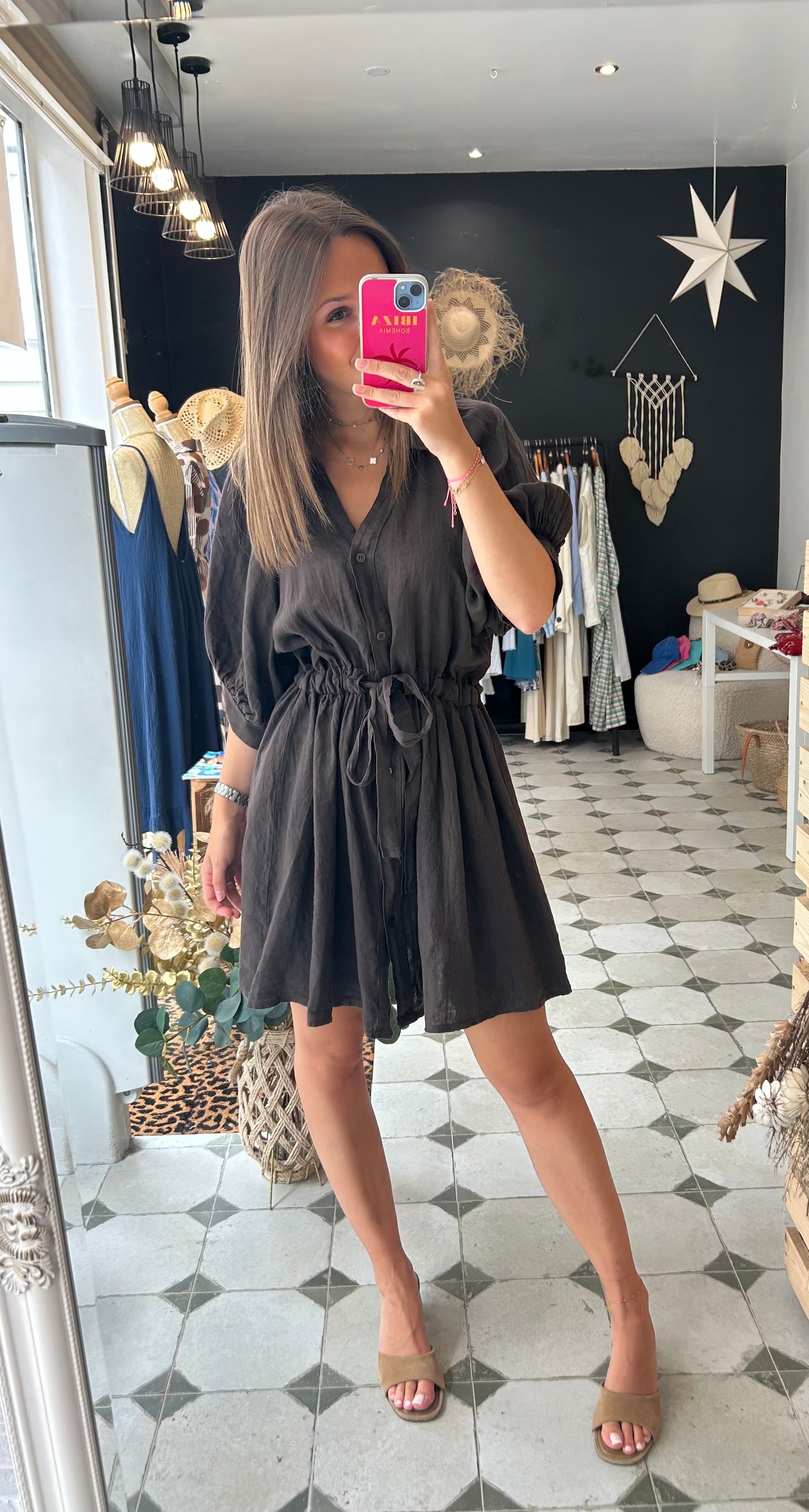 Robe Lisa chocolat - Johanna Paris