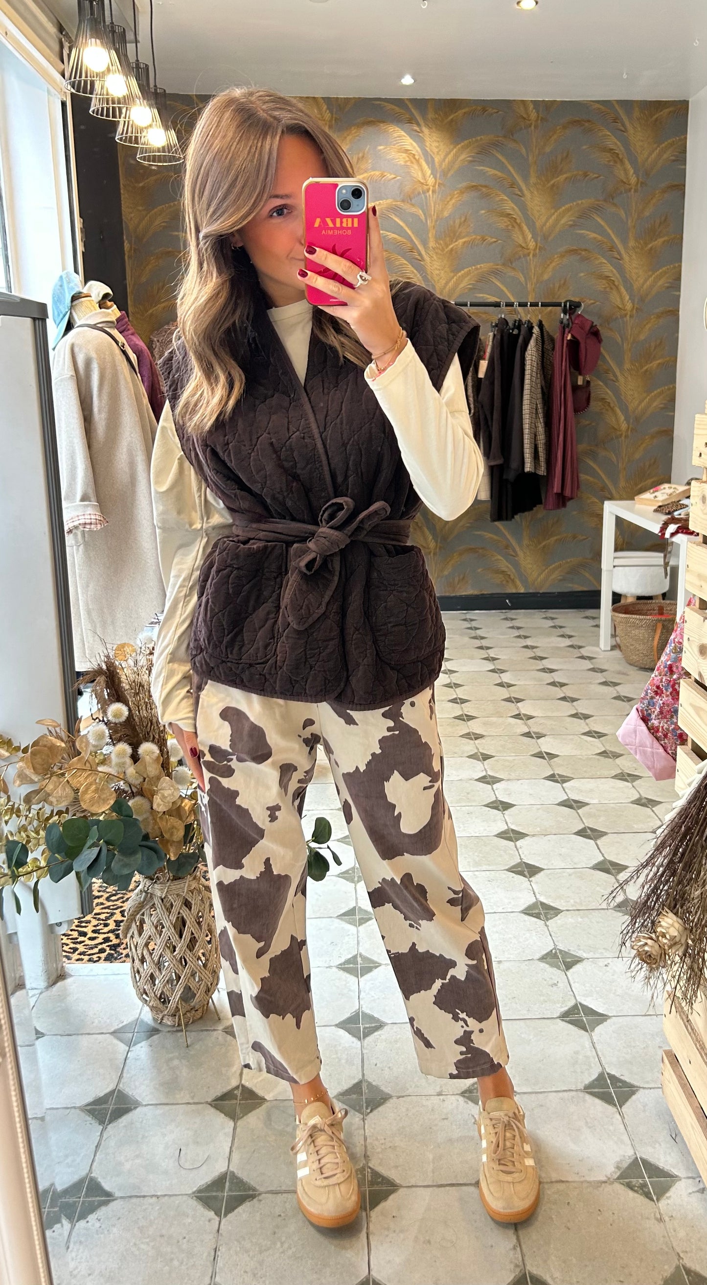 Veste sans manches Aurore chocolat - Johanna Paris