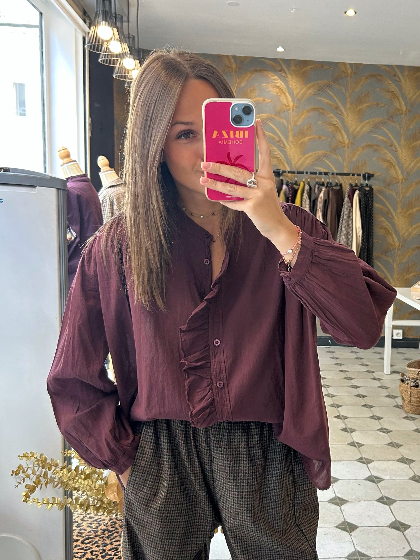 Chemise Soline prune - Johanna Paris