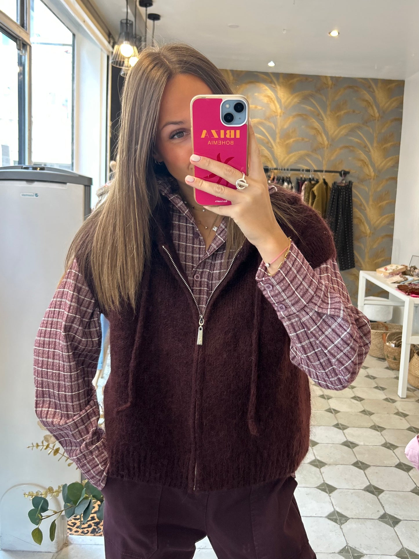 Pull sans manches Robin prune - Johanna Paris