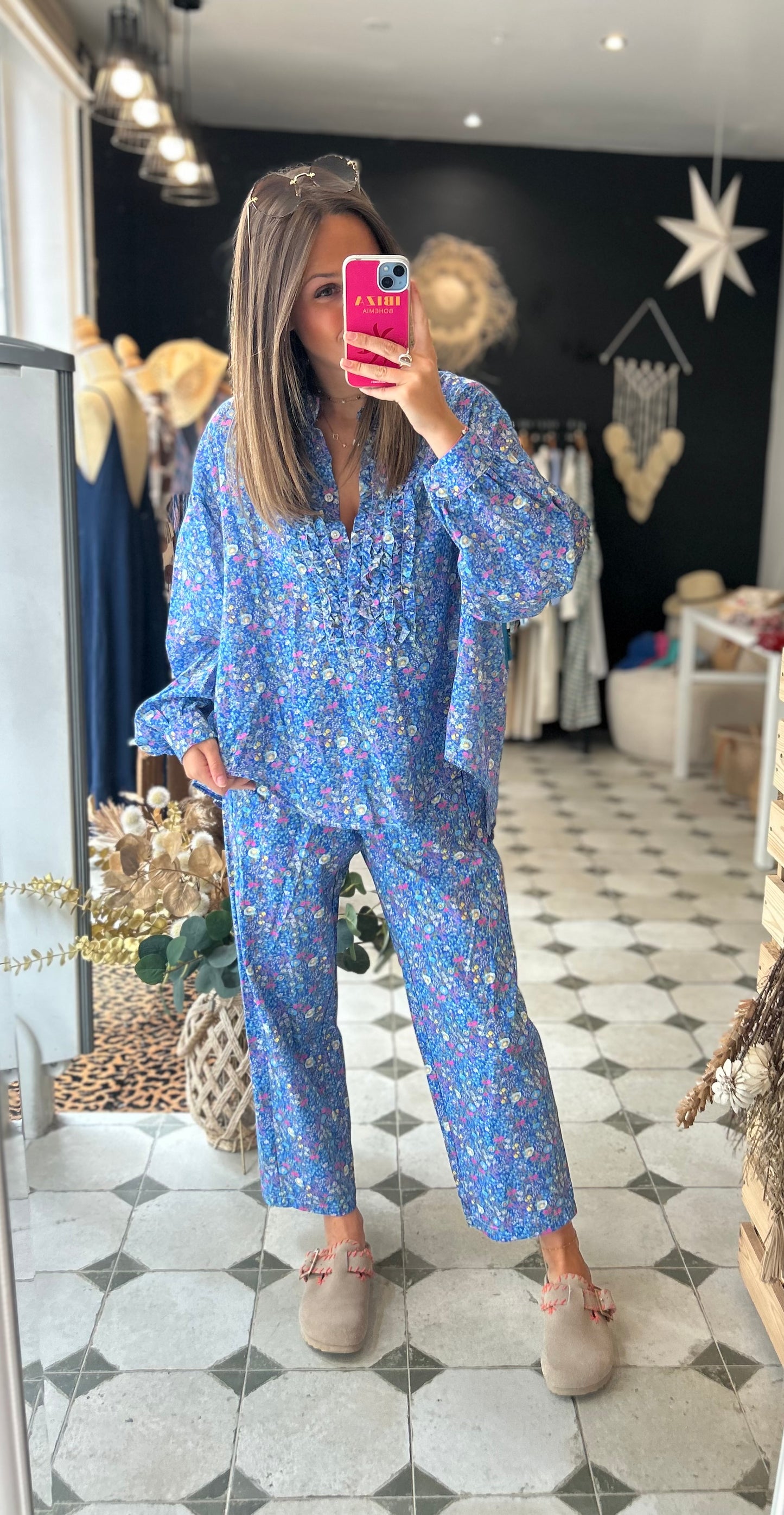 Pantalon Ama bleu - Johanna Paris