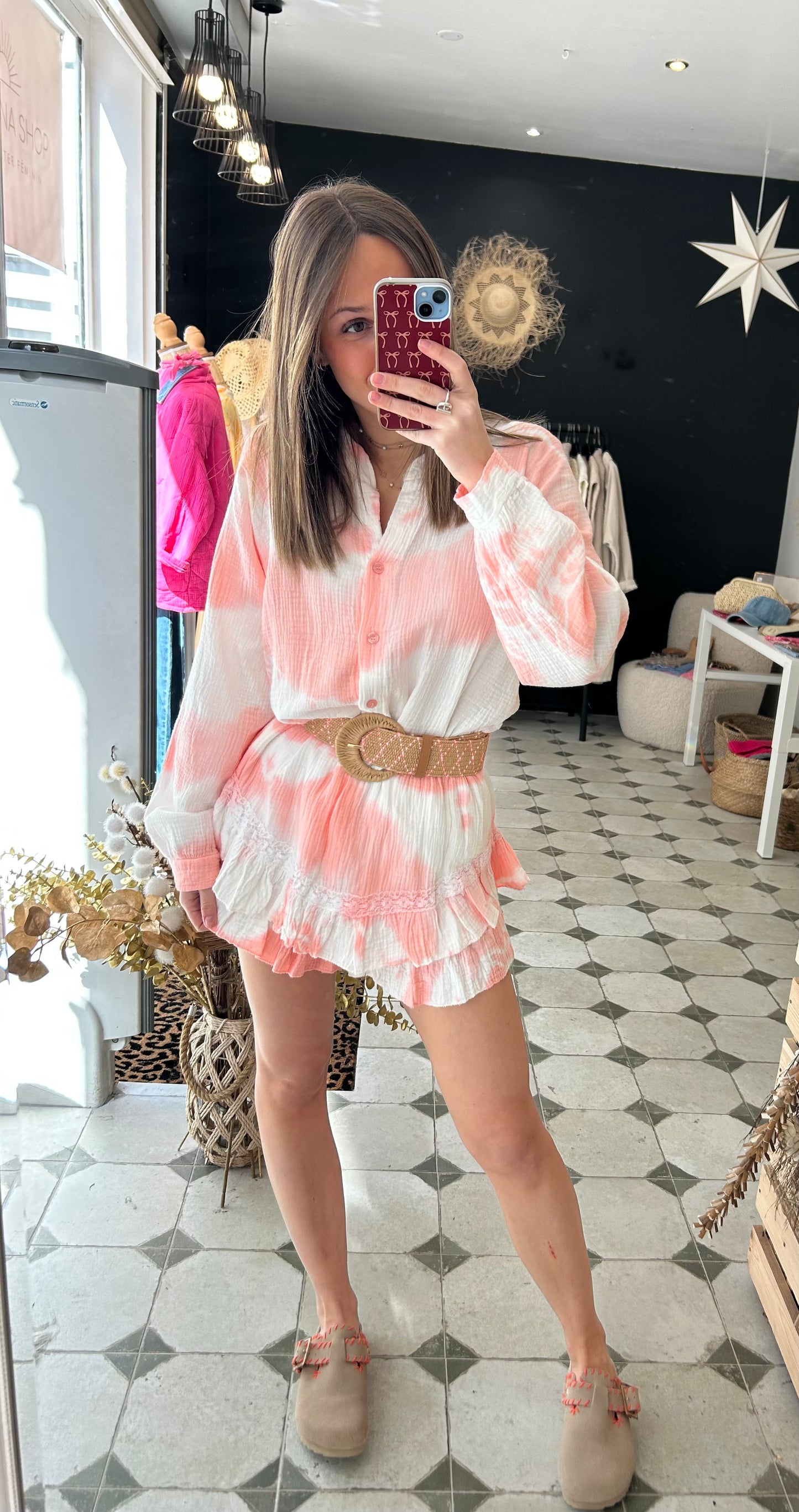 Ensemble en Gaze de coton tie & dye June