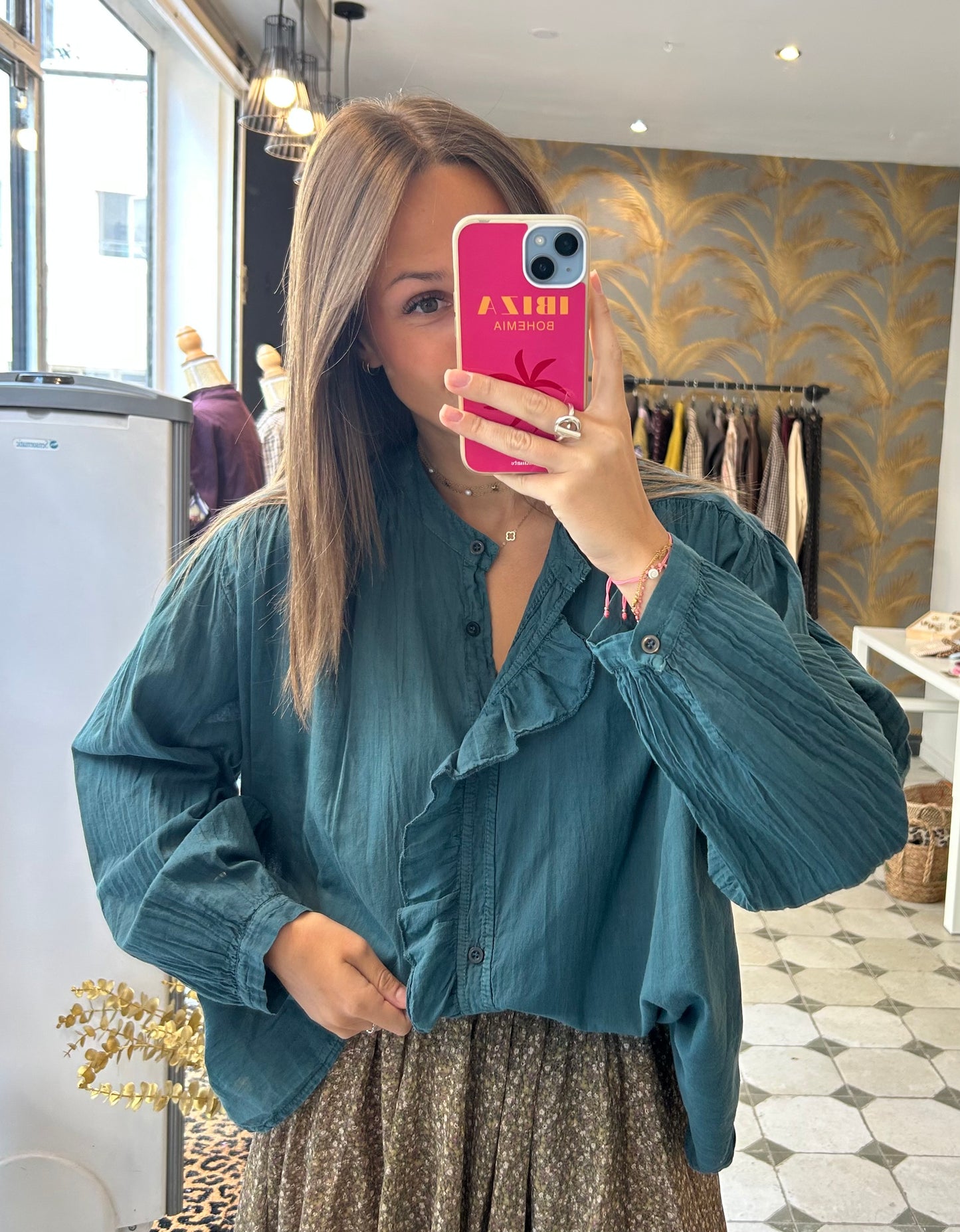 Chemise Soline bleu canard - Johanna Paris