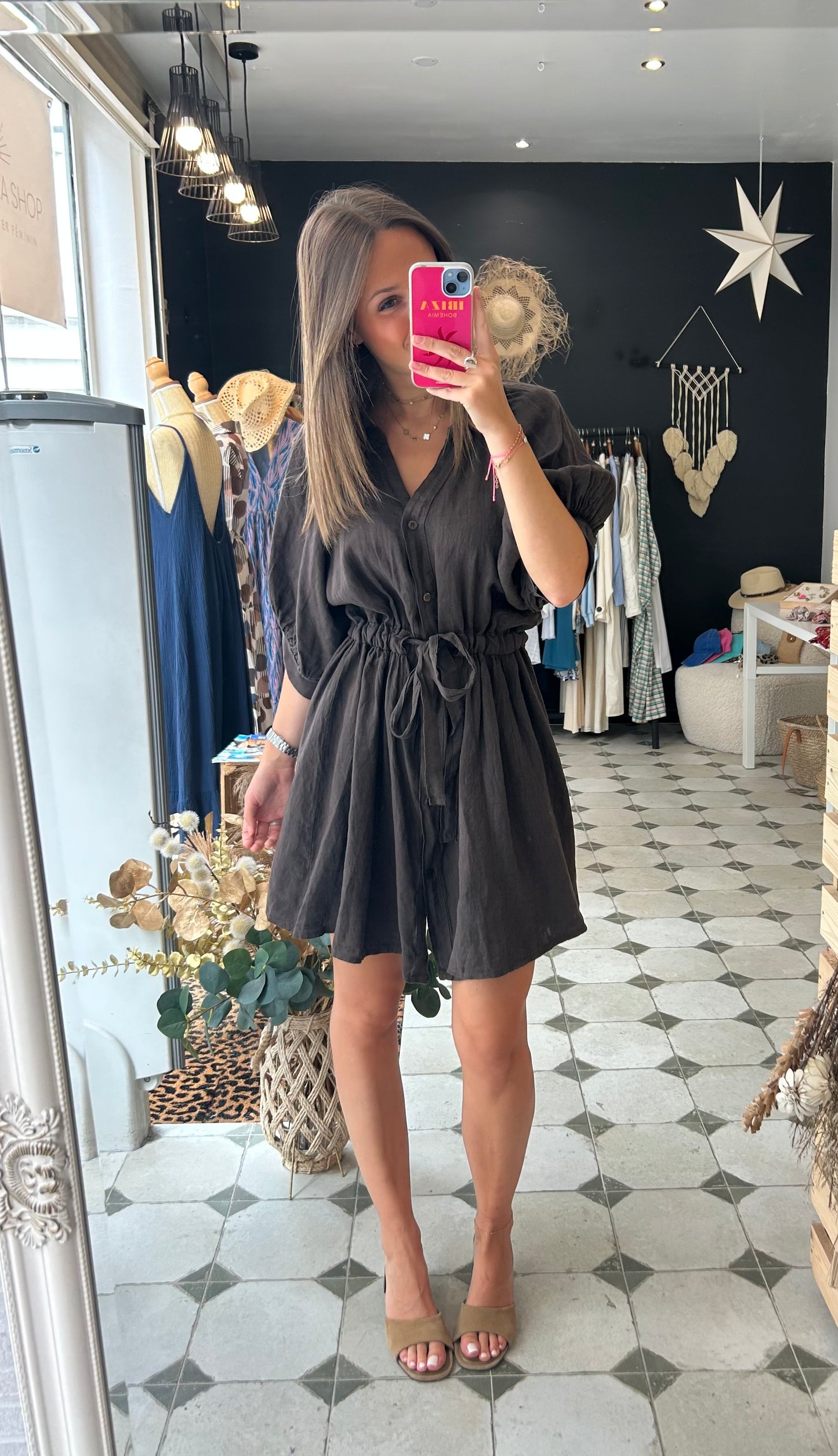 Robe Lisa chocolat - Johanna Paris