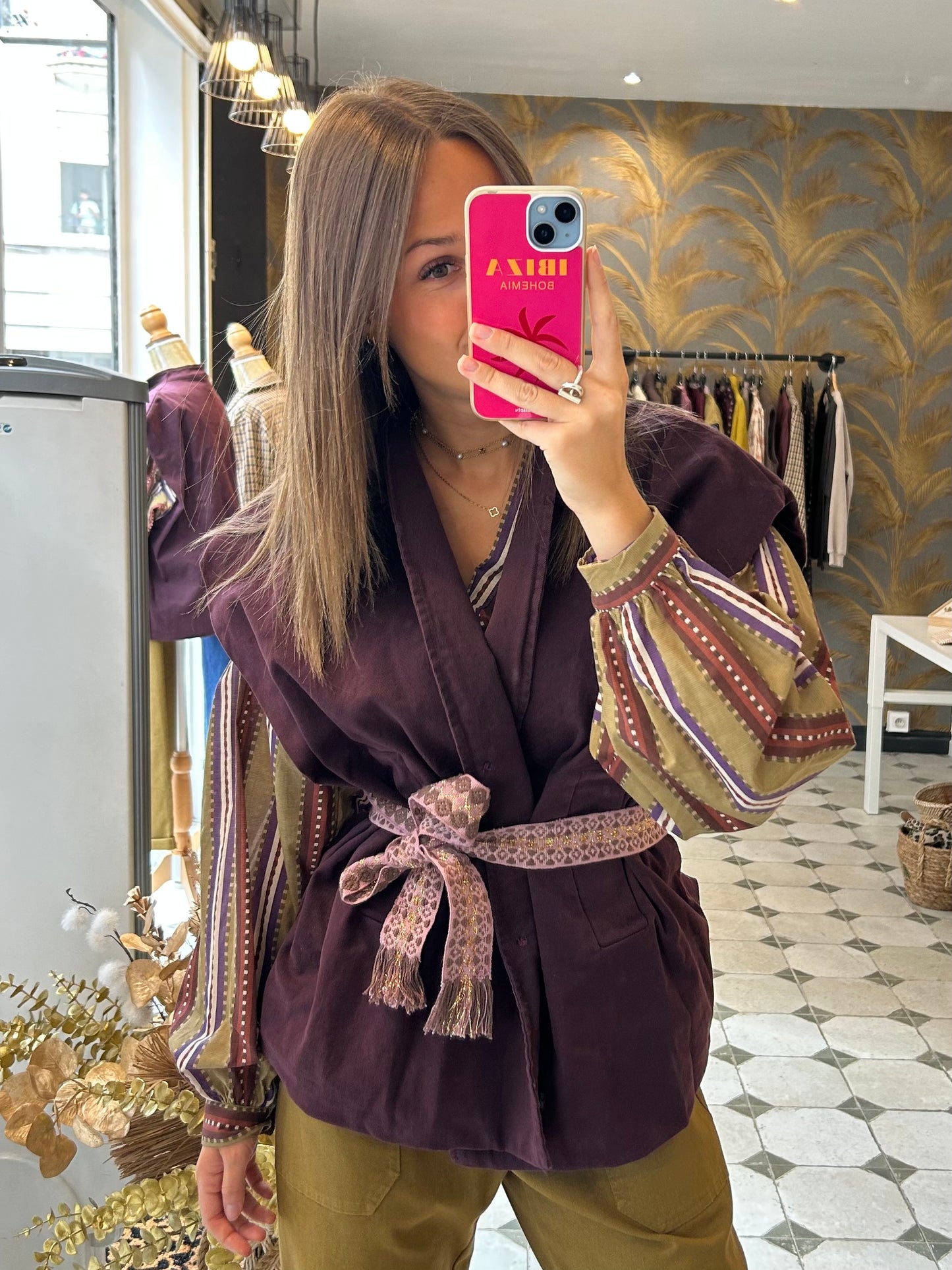 Veste sans manches Elea prune - Johanna Paris