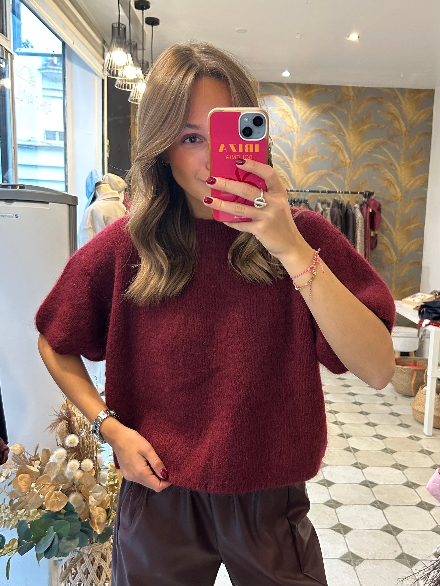Pull Jade bordeaux