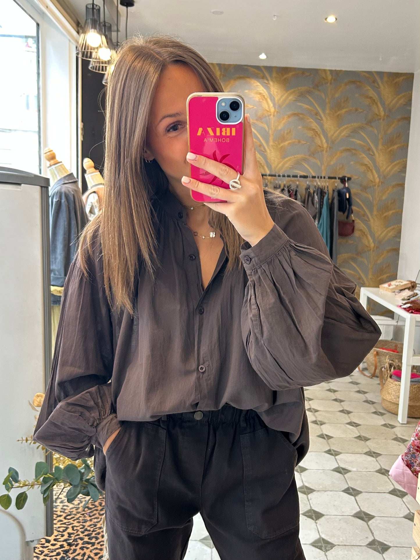 Chemise Clémentine chocolat - Johanna Paris