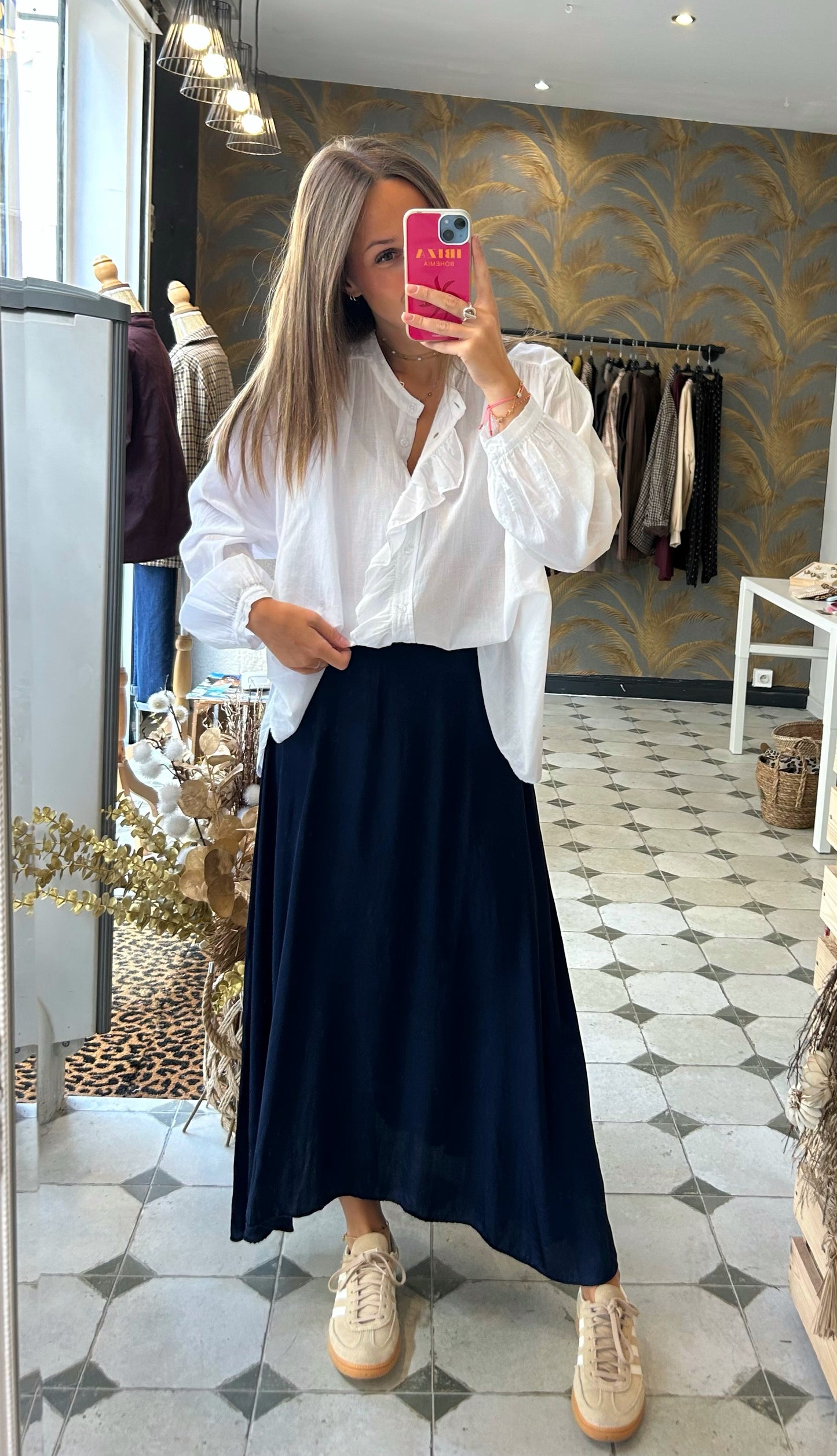 Jupe Montaine bleu marine - Johanna Paris
