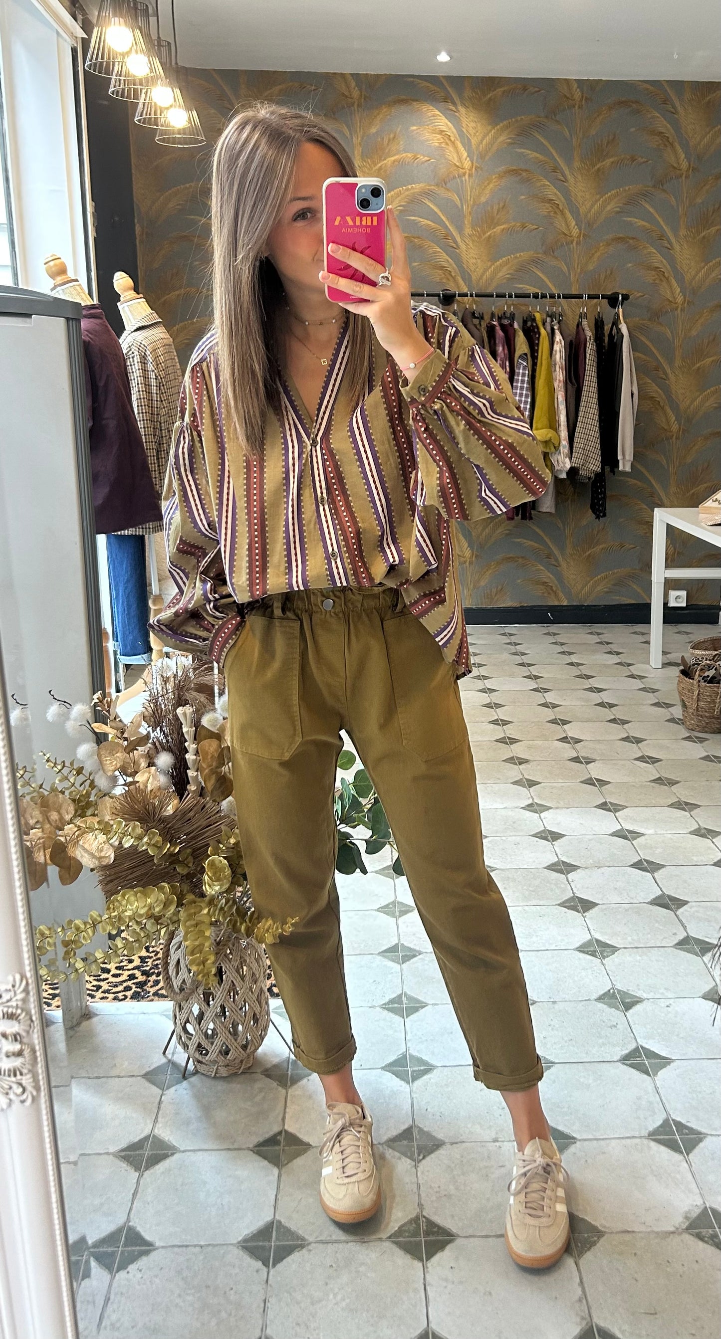 Pantalon en Toile moutarde - Johanna Paris