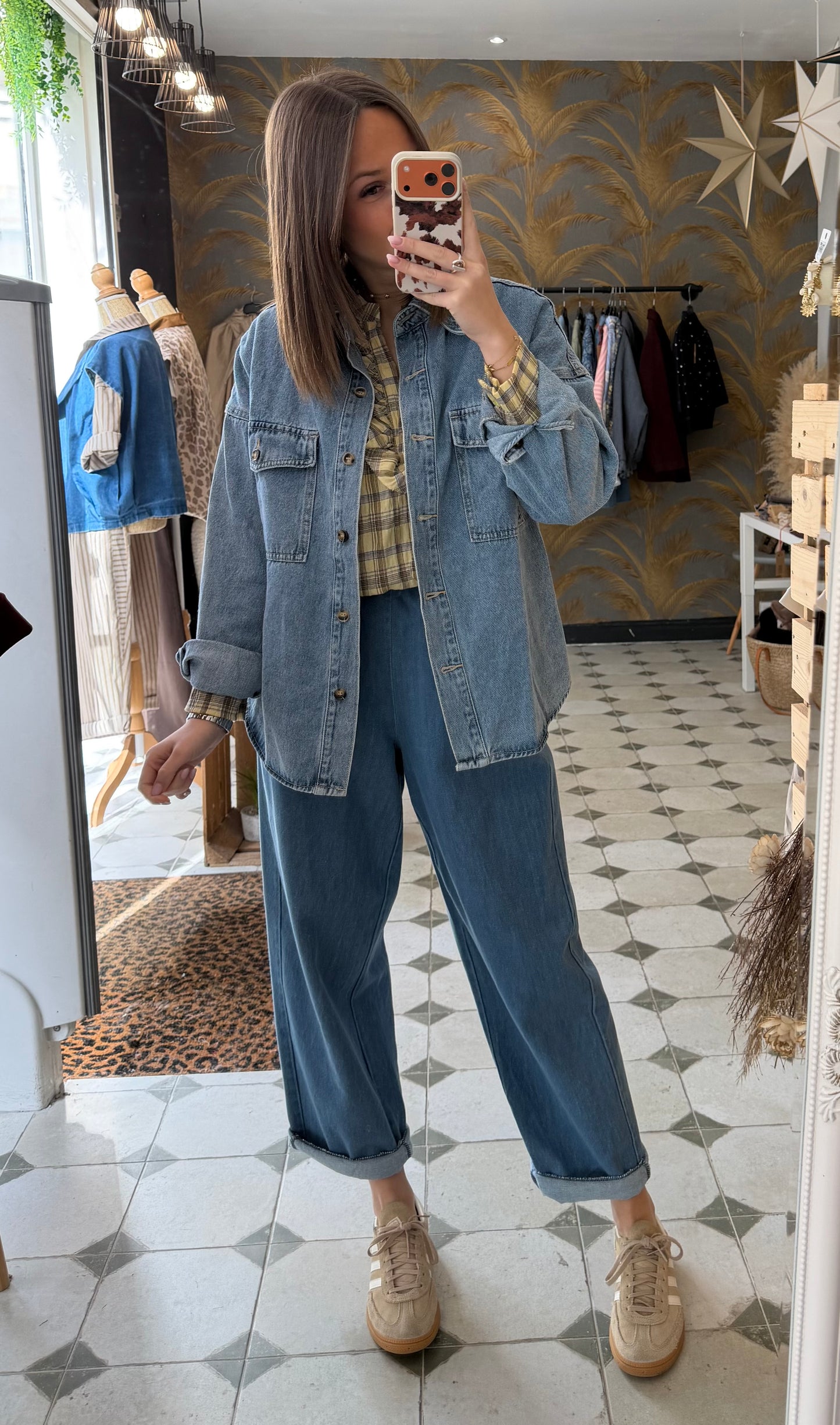 Pantalon Magique long en jean clair - Johanna Paris
