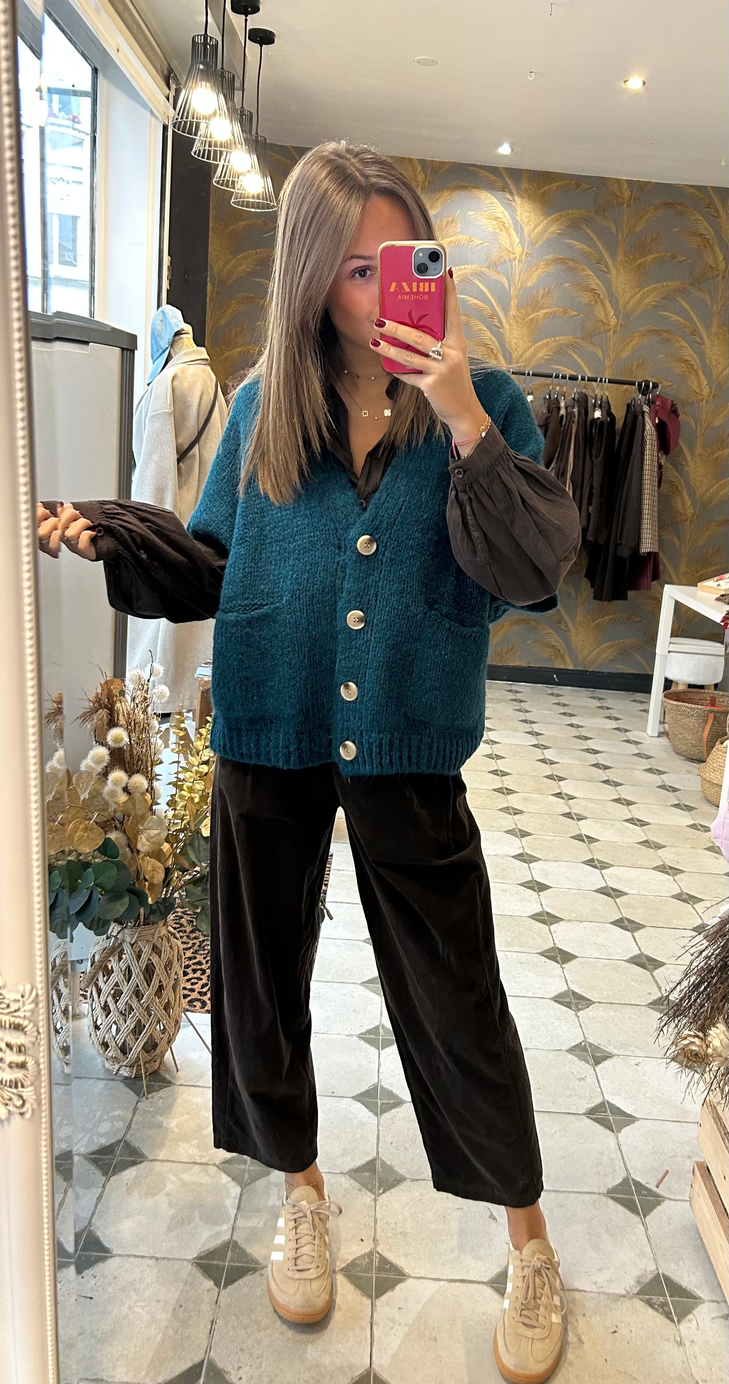 Gilet Jamie bleu canard - Johanna Paris