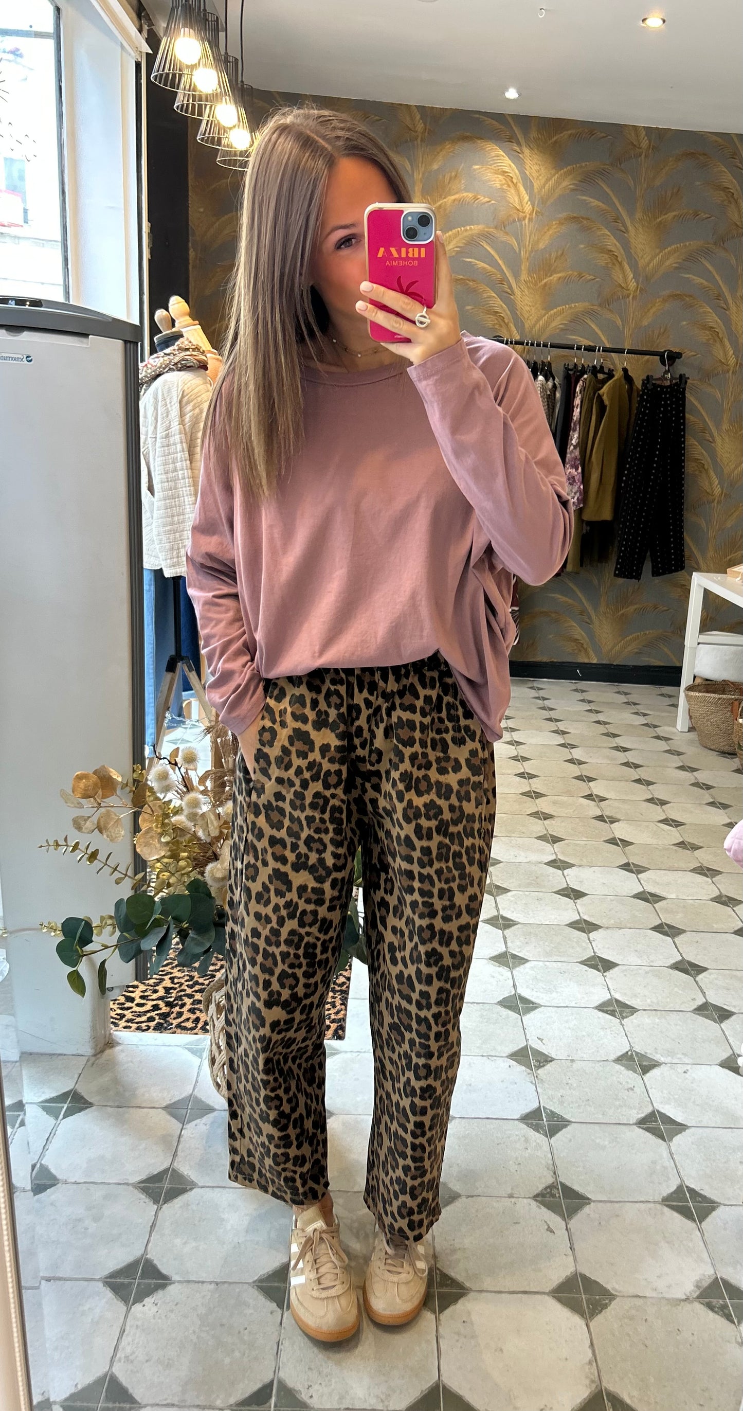 T-Shirt Col Bateau vieux rose - Johanna Paris