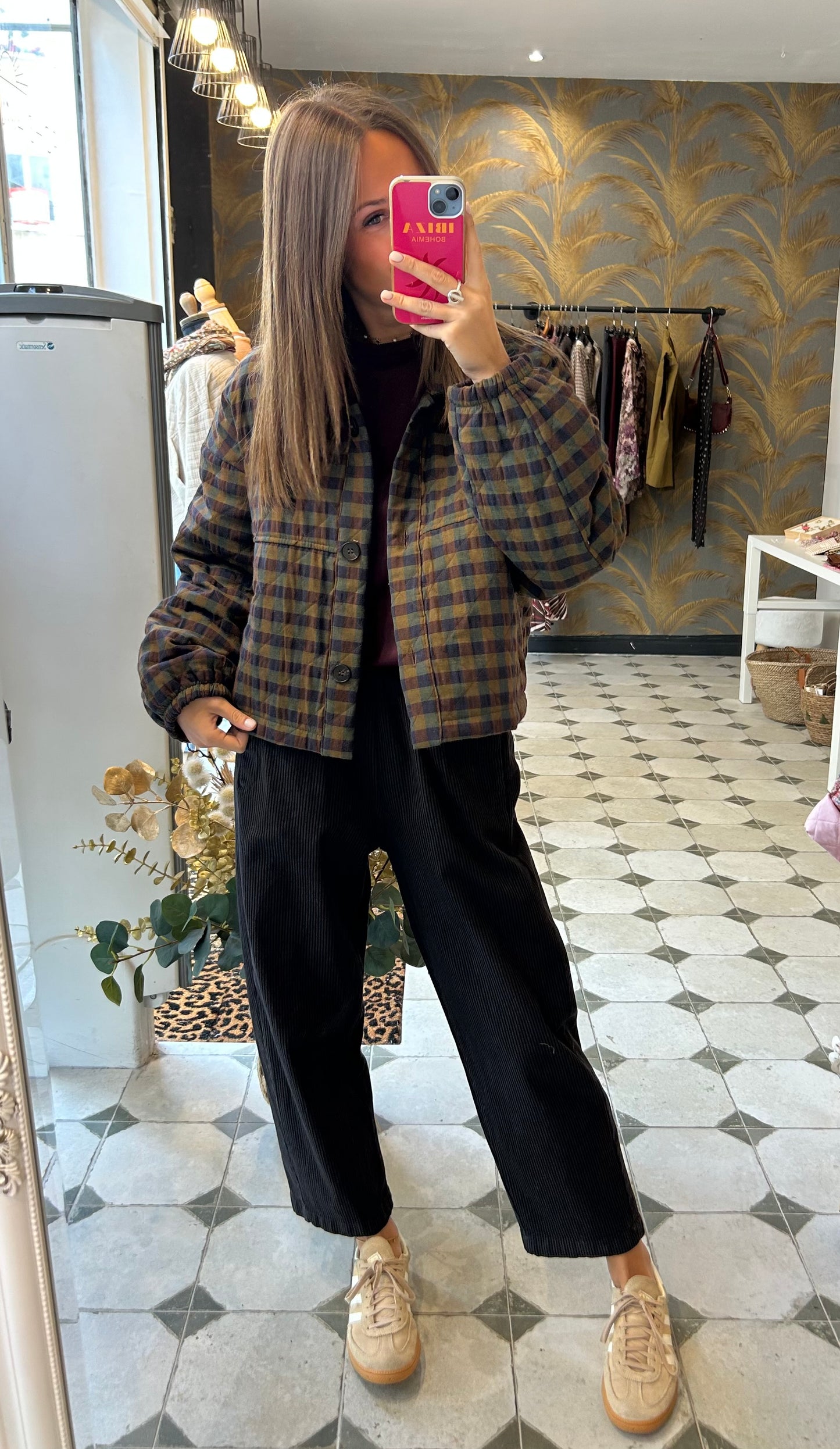 Pantalon Magique rayé chocolat - Johanna Paris