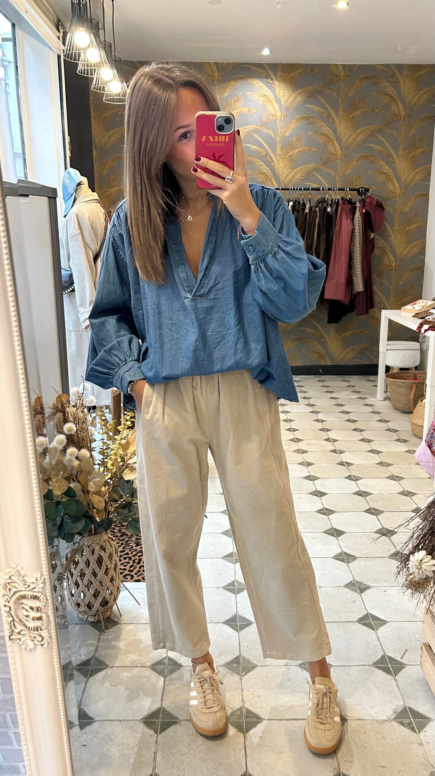 Pantalon Magique en velours grosses côtes écru - Johanna Paris