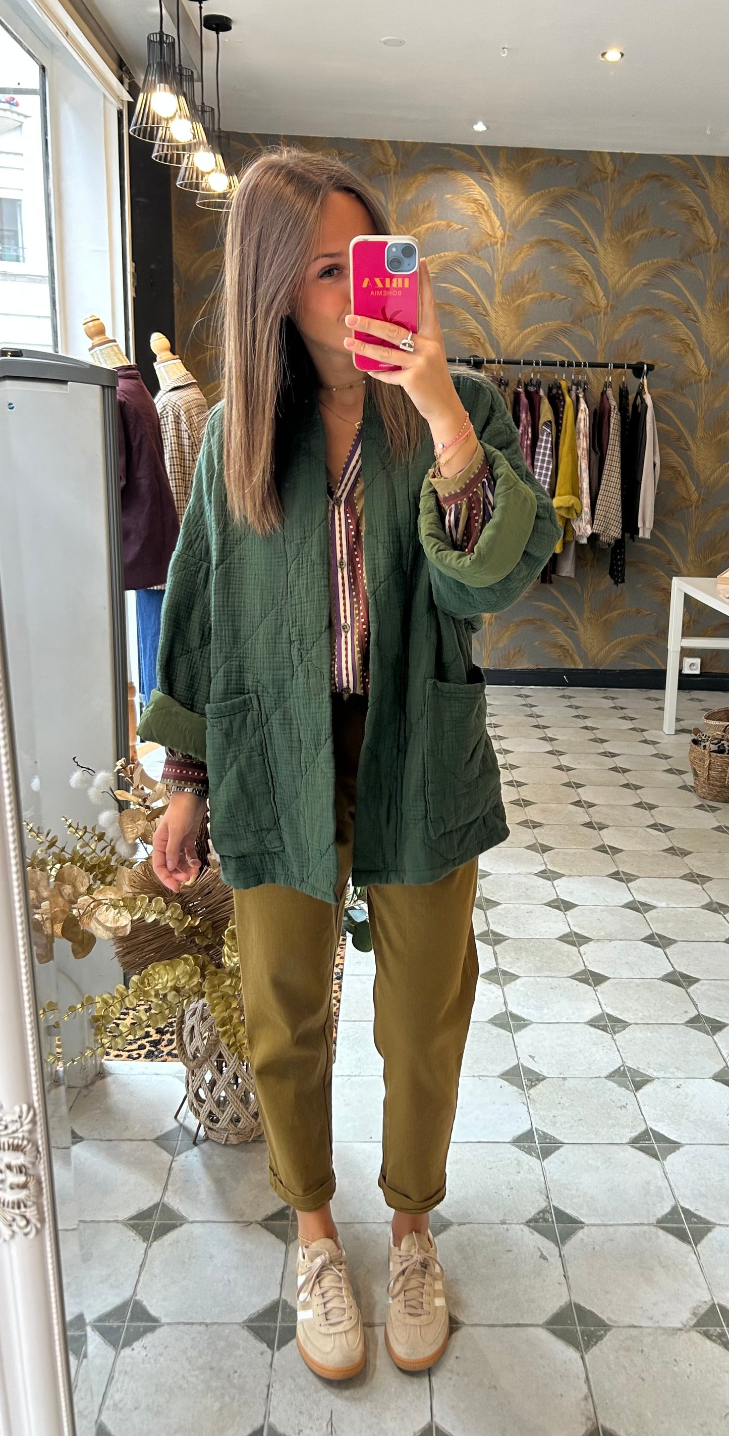 Veste Chloé verte - Johanna Paris