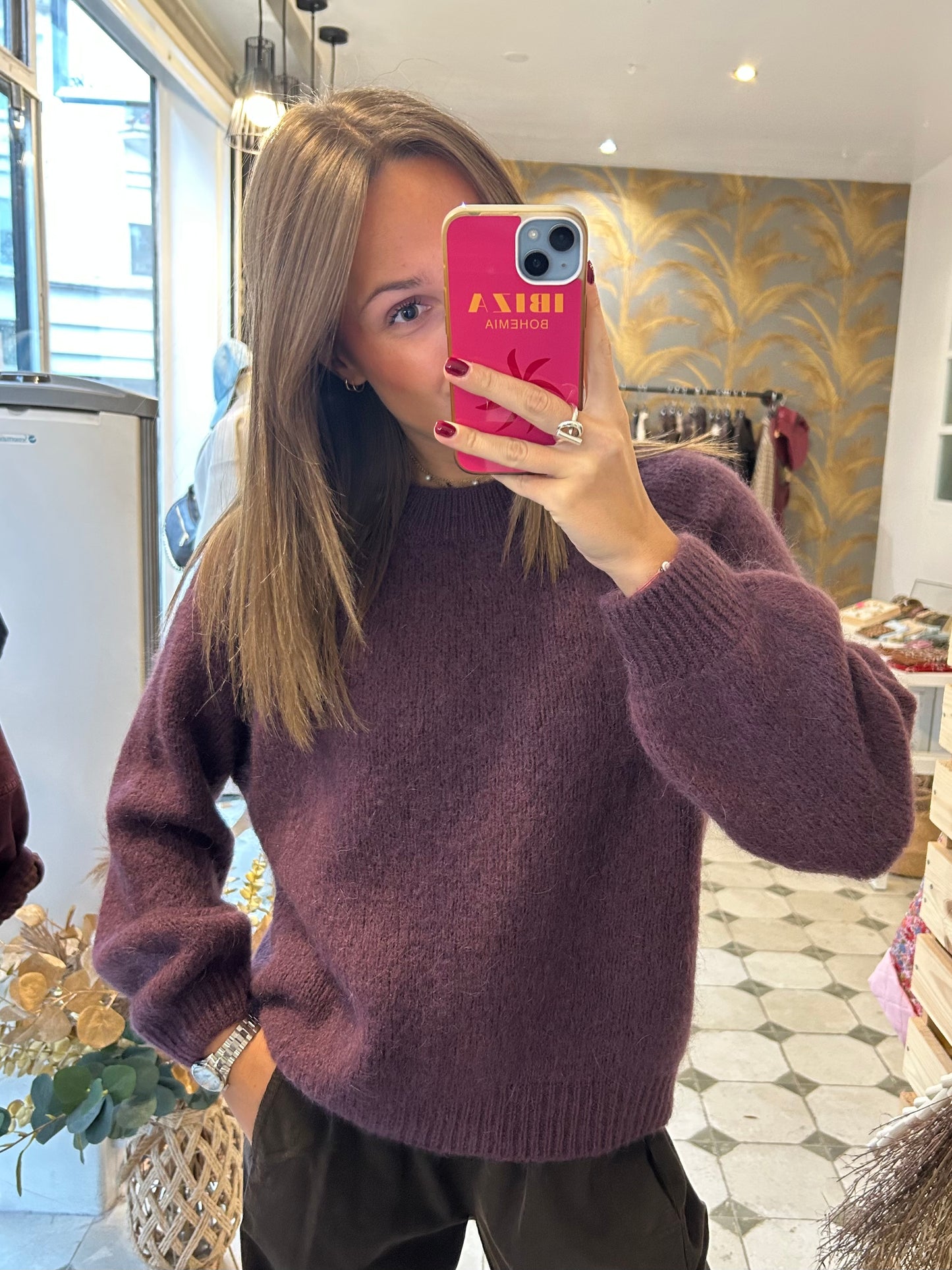 Pull Alma aubergine