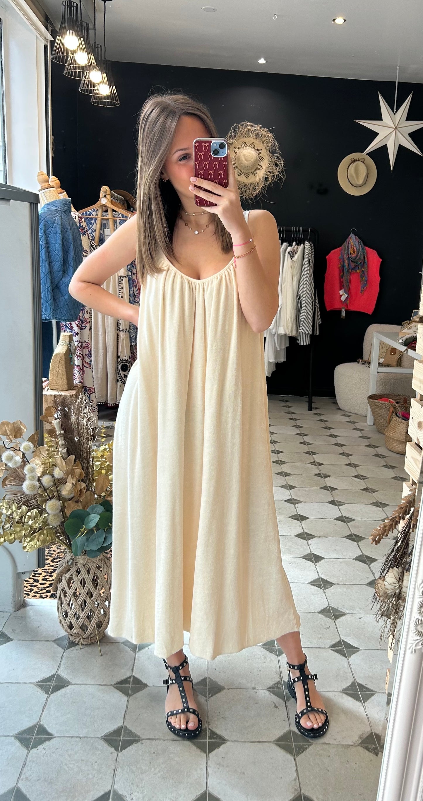 Robe en éponge Clothilde écrue - Johanna Paris