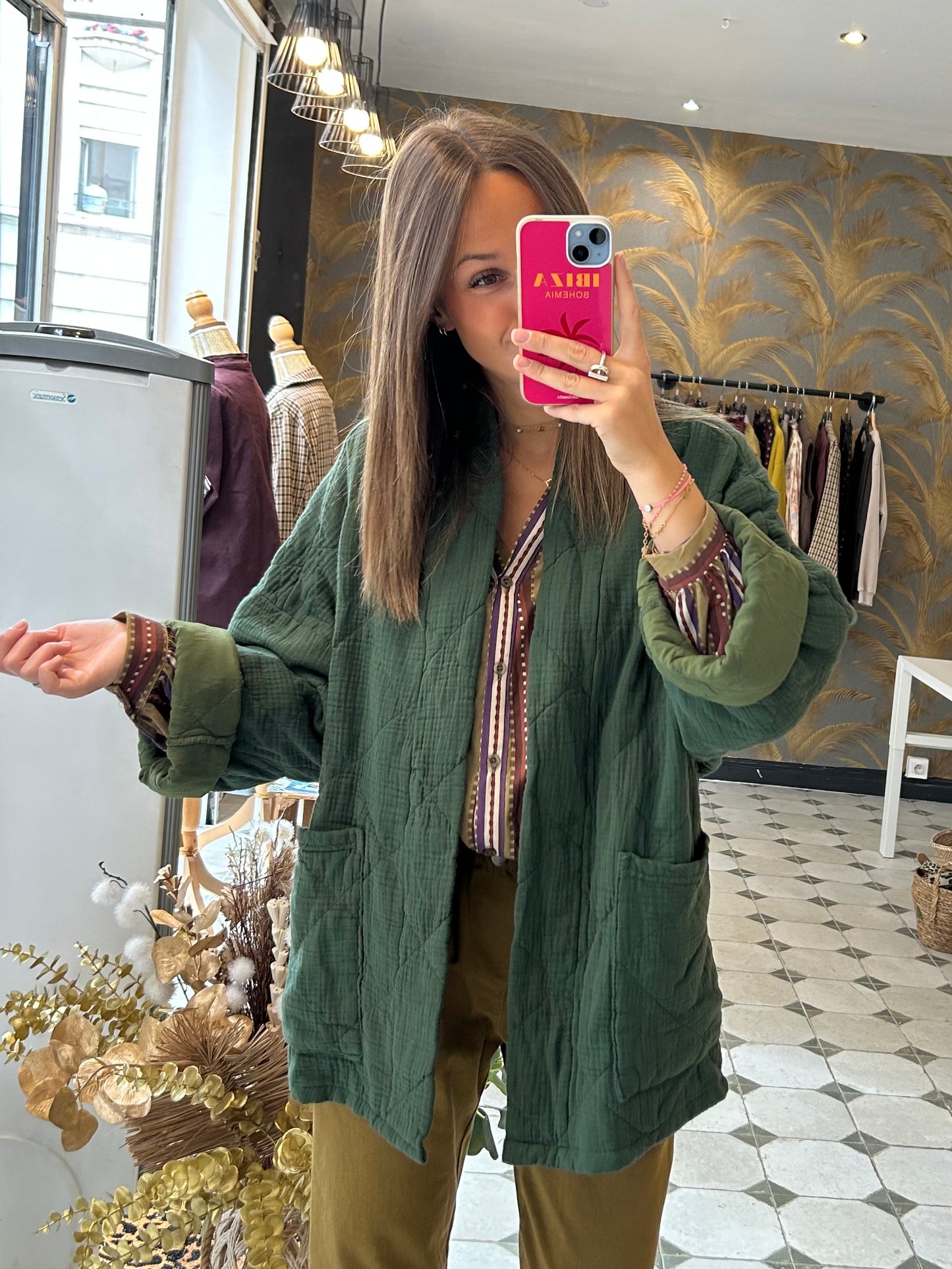 Veste Chloé verte - Johanna Paris