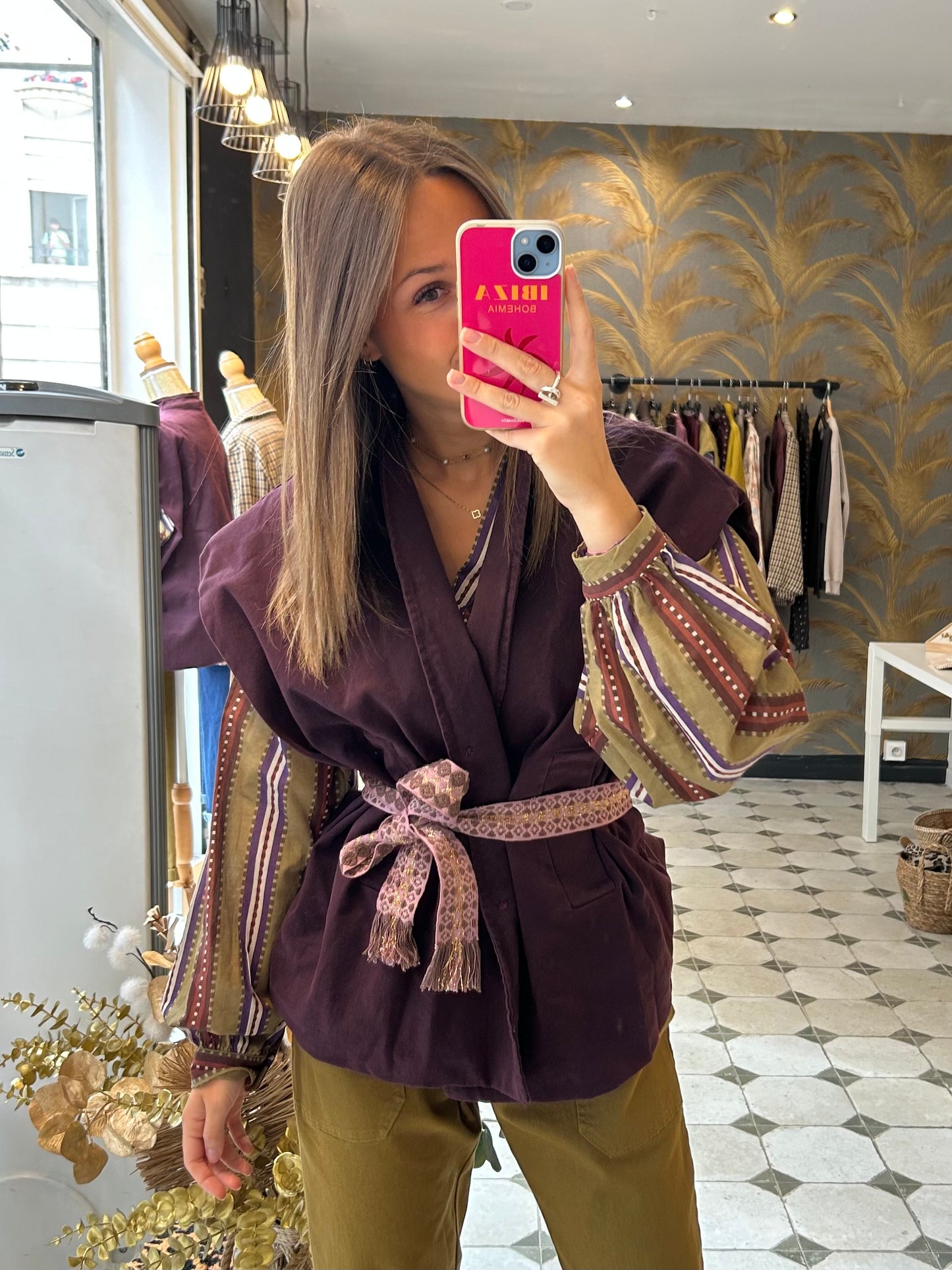 Veste sans manches Elea prune - Johanna Paris