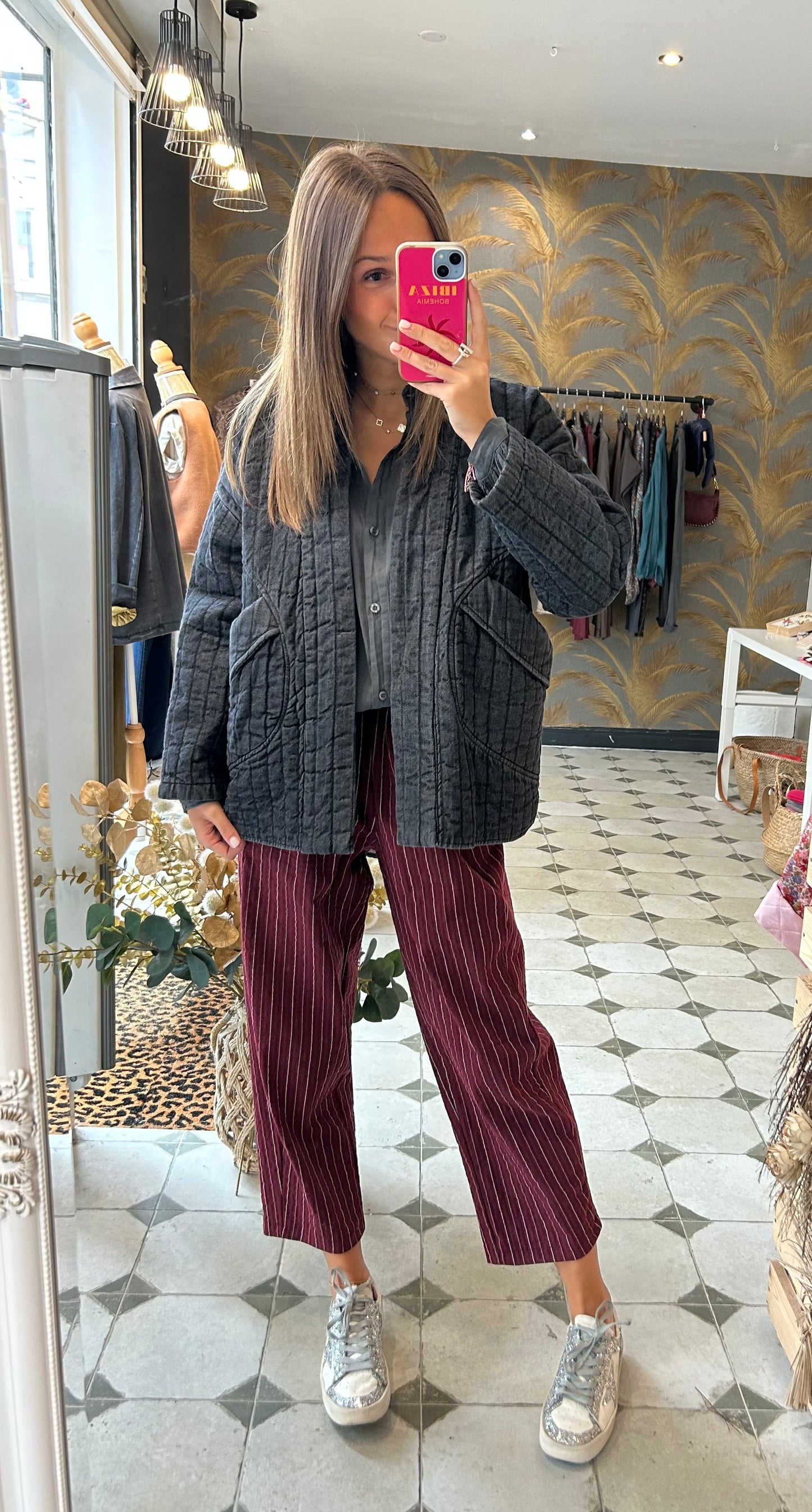 Veste matelassée en jean - Johanna Paris