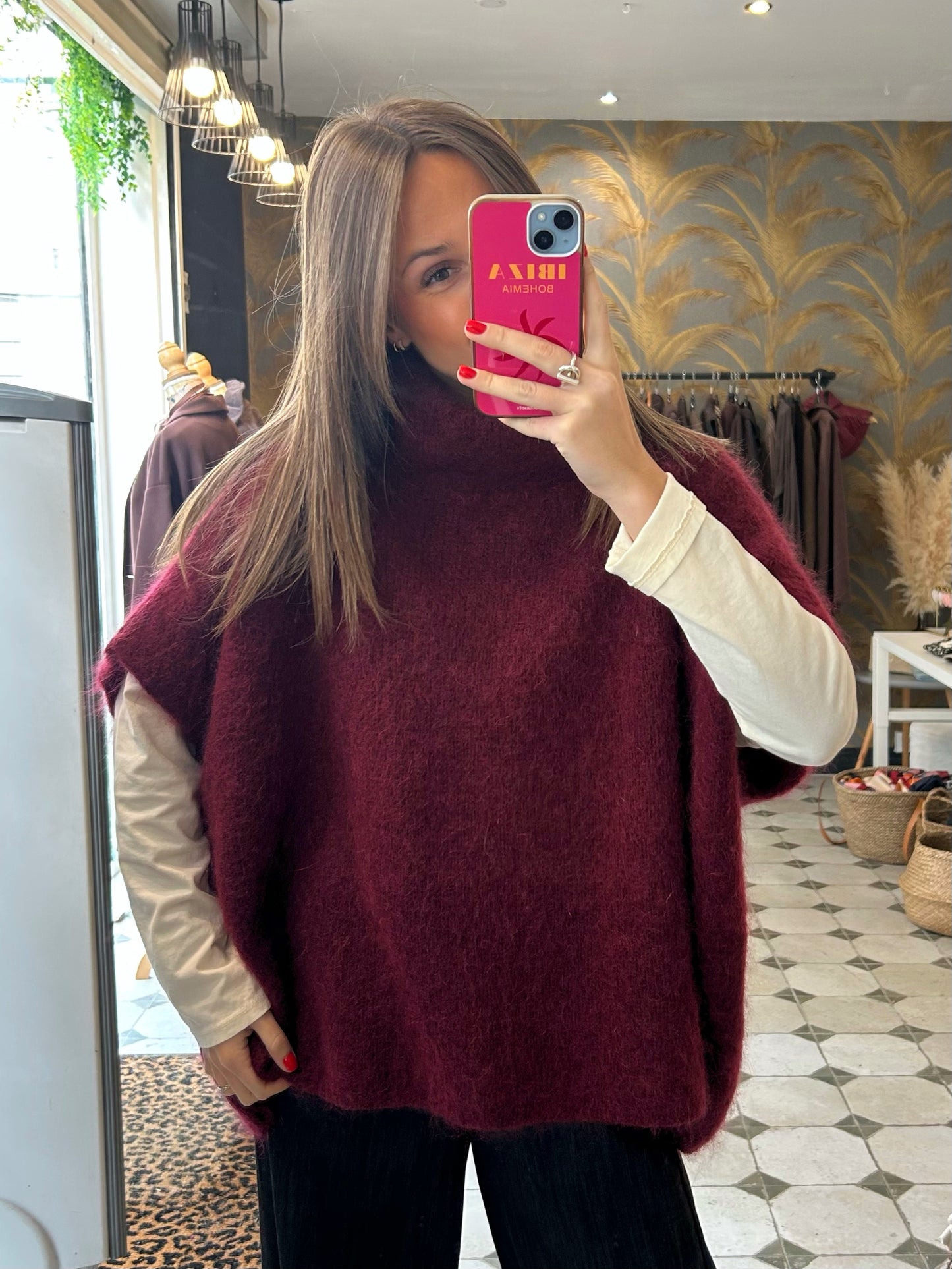 Pull Hugo bordeaux