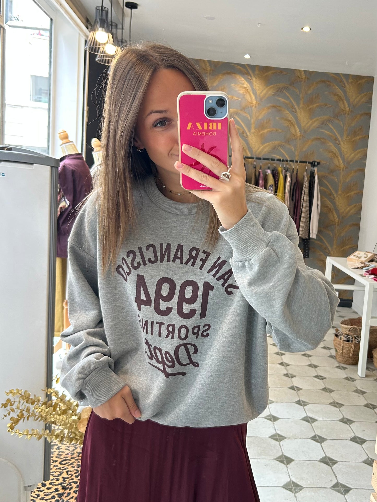 Sweat San Francisco gris - Johanna Paris