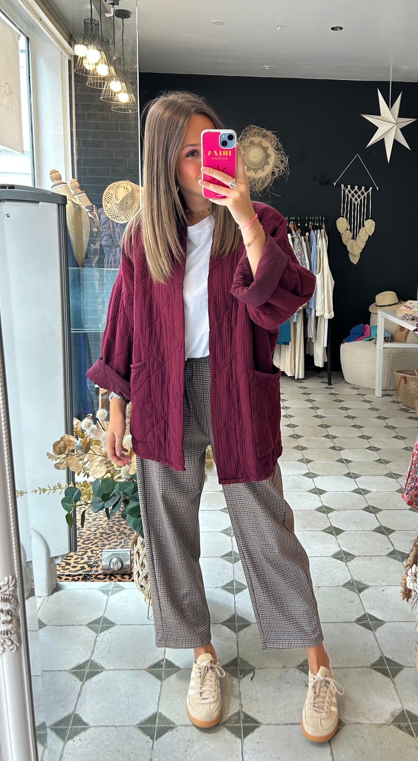 Pantalon Magique motif pied-de-poule - Johanna Paris