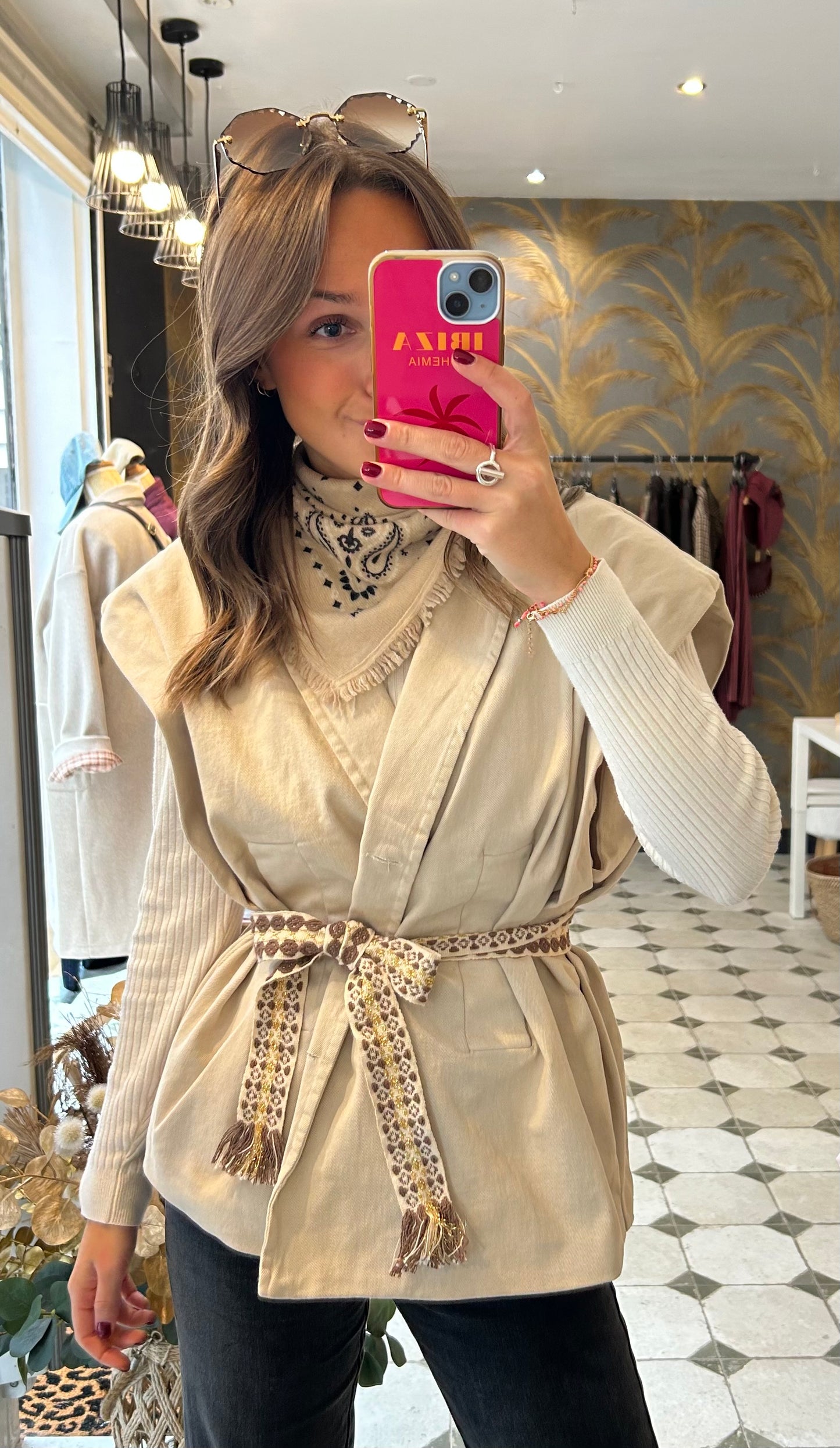 Veste sans manches Elea écru - Johanna Paris