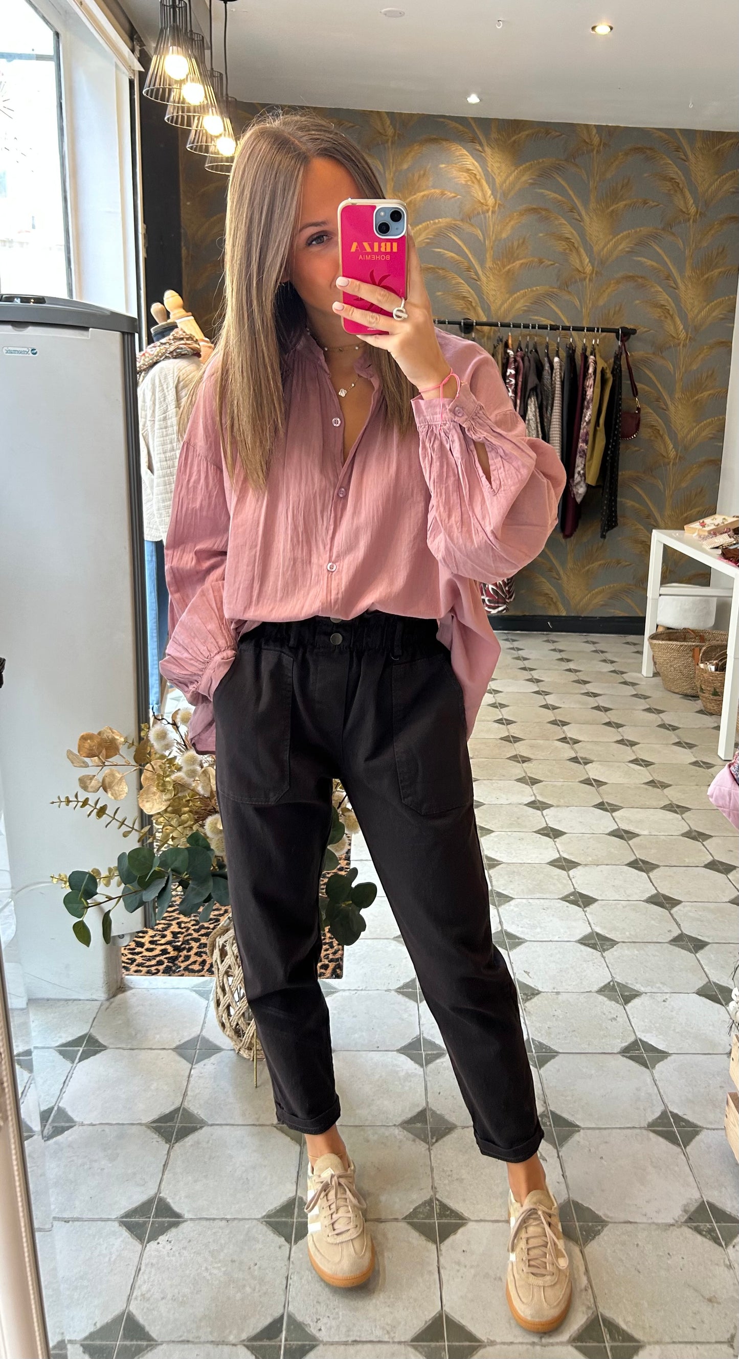 Pantalon en Toile chocolat - Johanna Paris