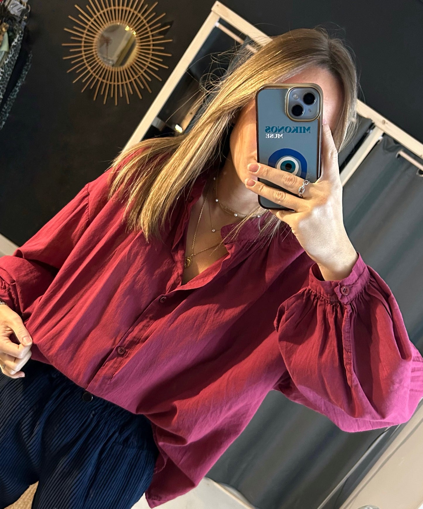 Chemise Clémentine framboise - Johanna Paris
