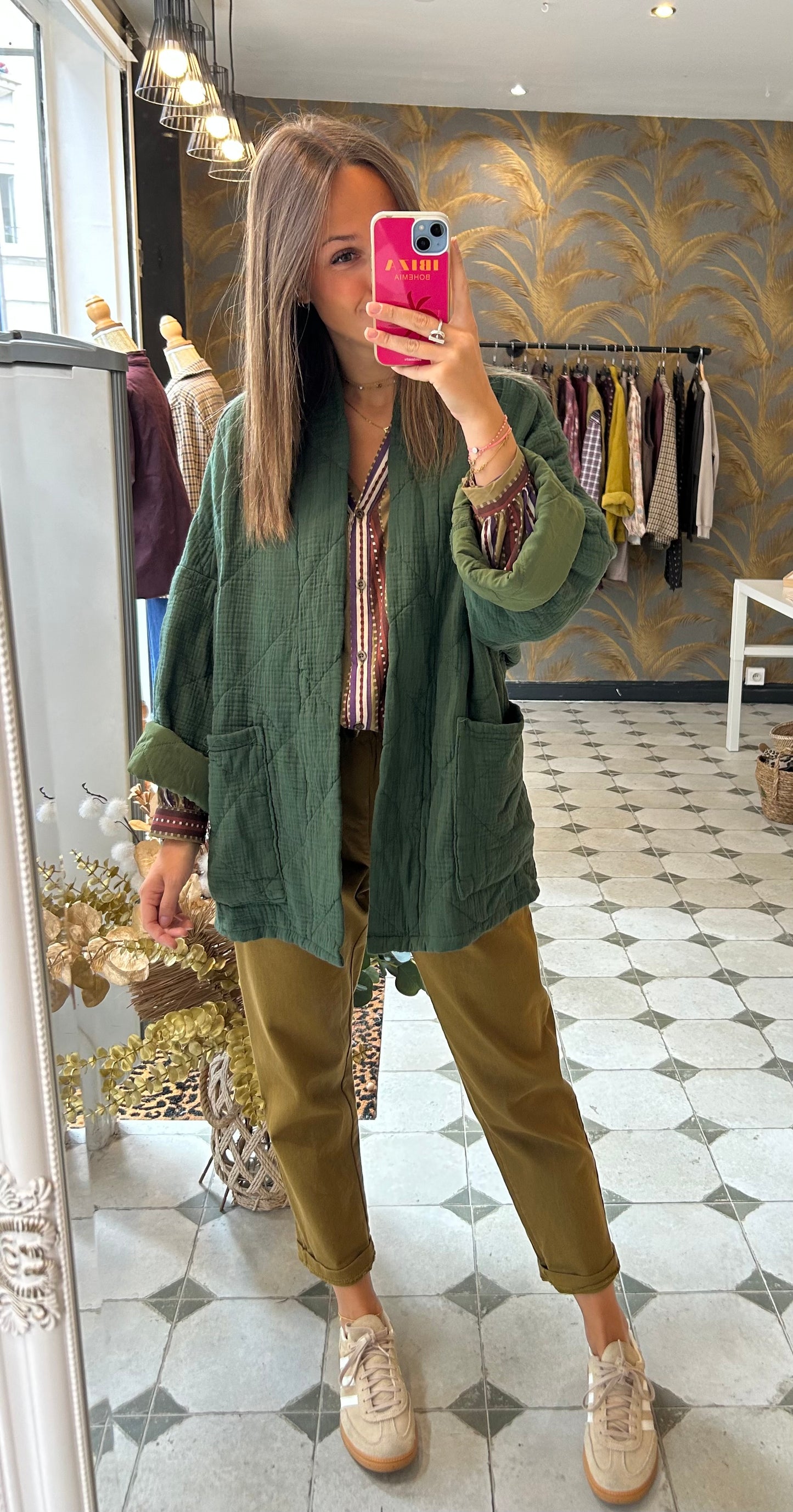 Veste Chloé verte - Johanna Paris