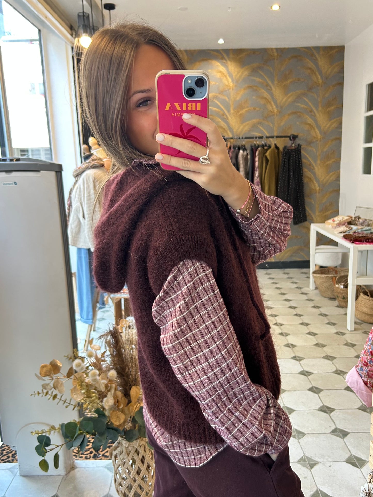 Pull sans manches Robin prune - Johanna Paris