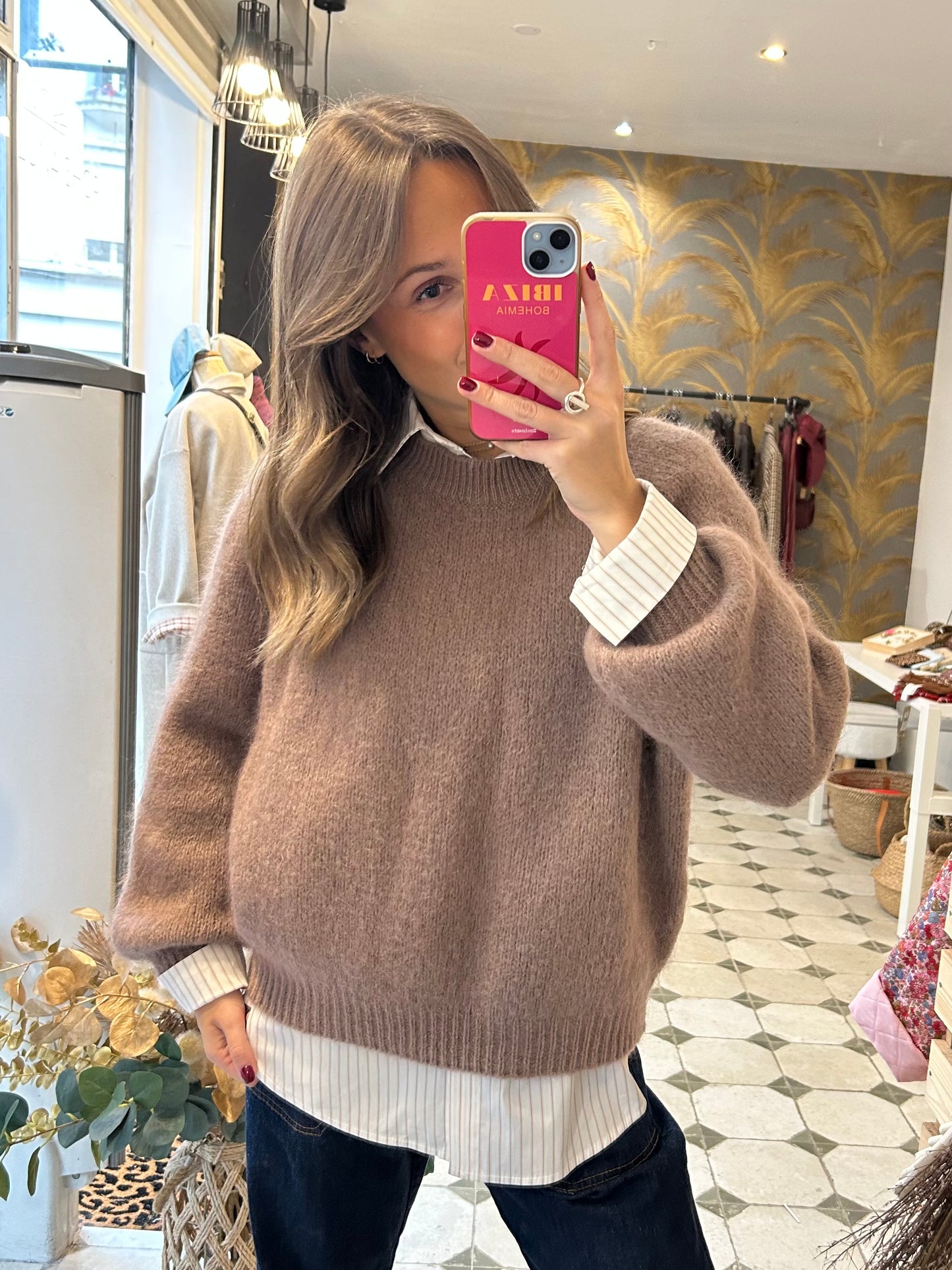 Pull Alma taupe