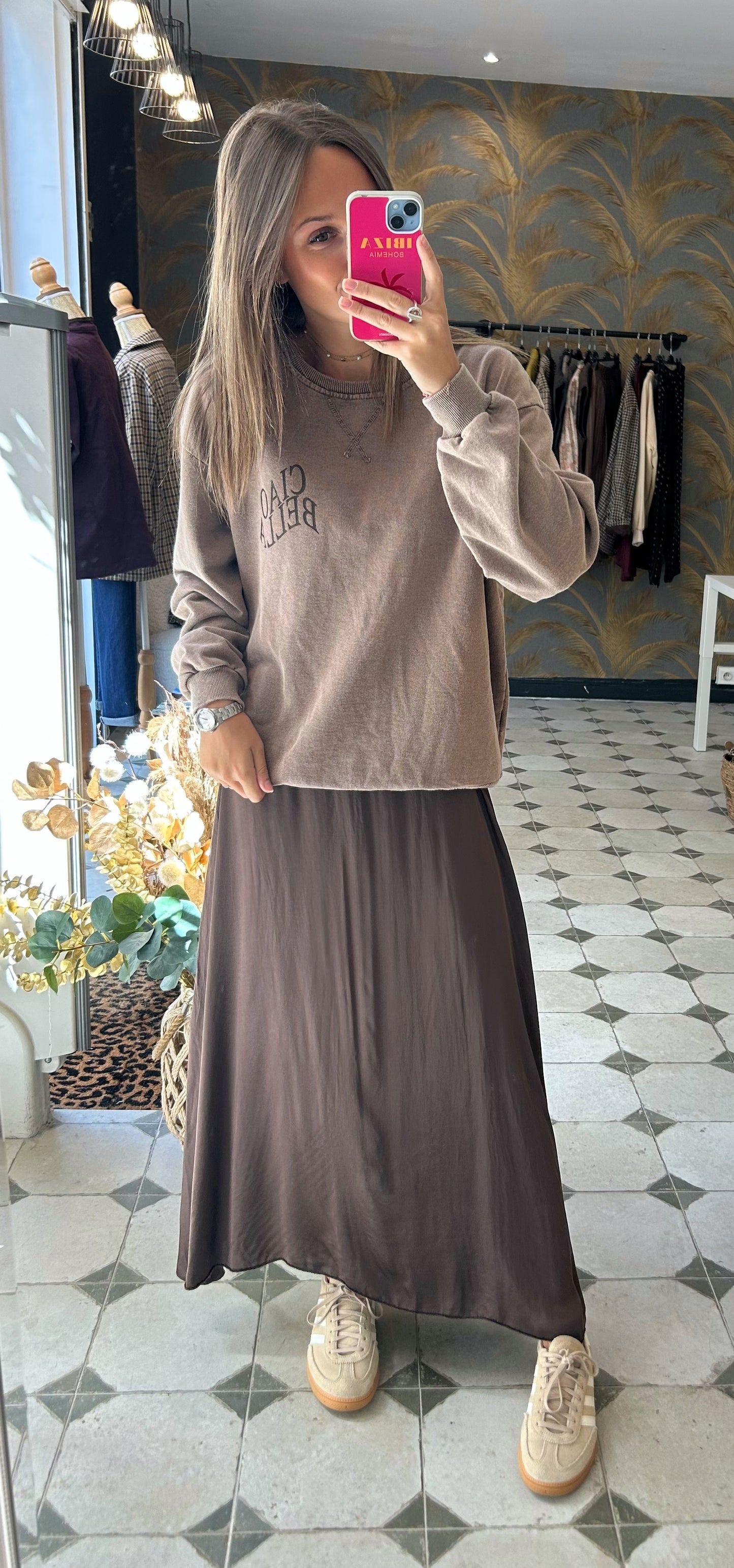 Jupe Montaine chocolat - Johanna Paris