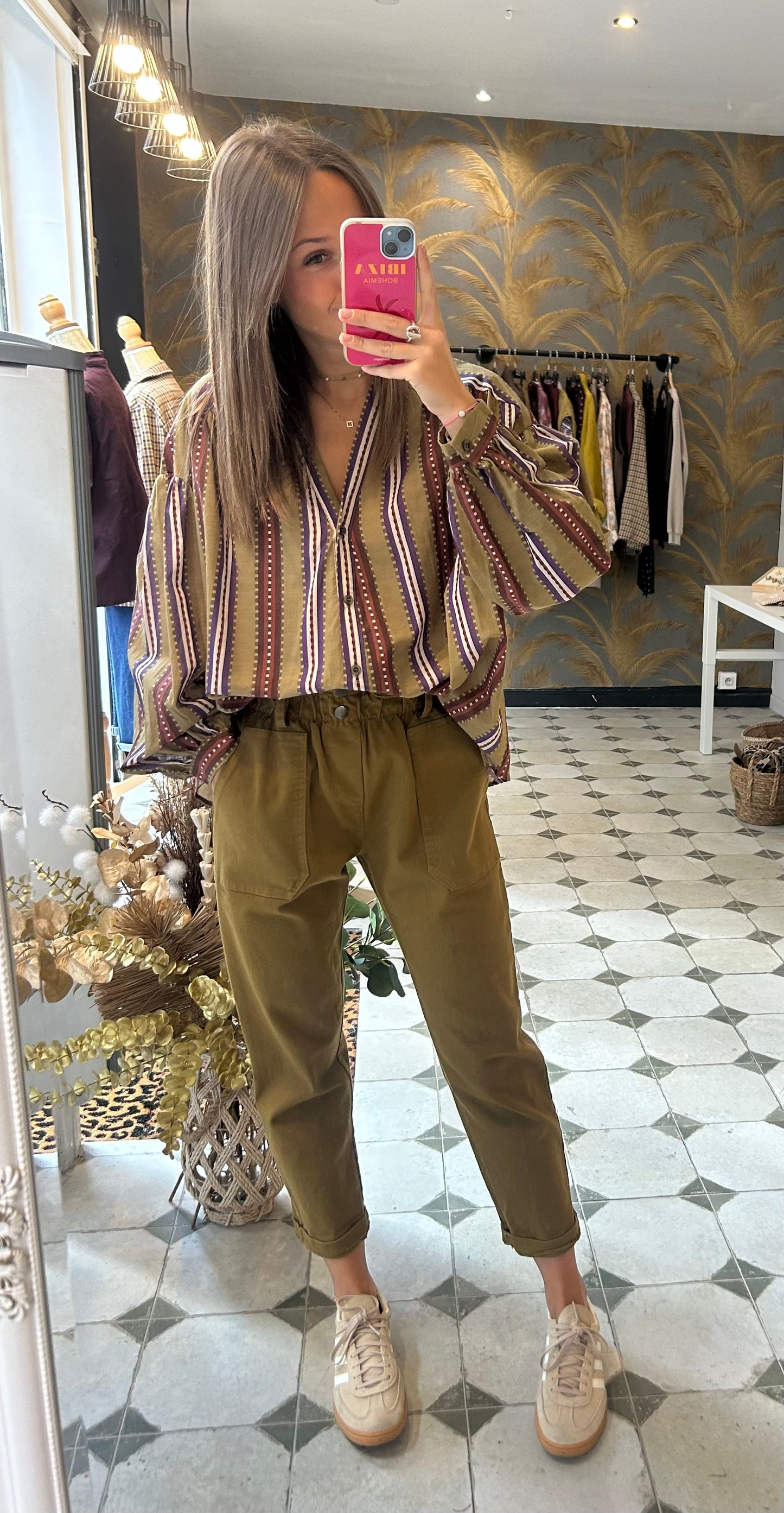Pantalon en Toile moutarde - Johanna Paris