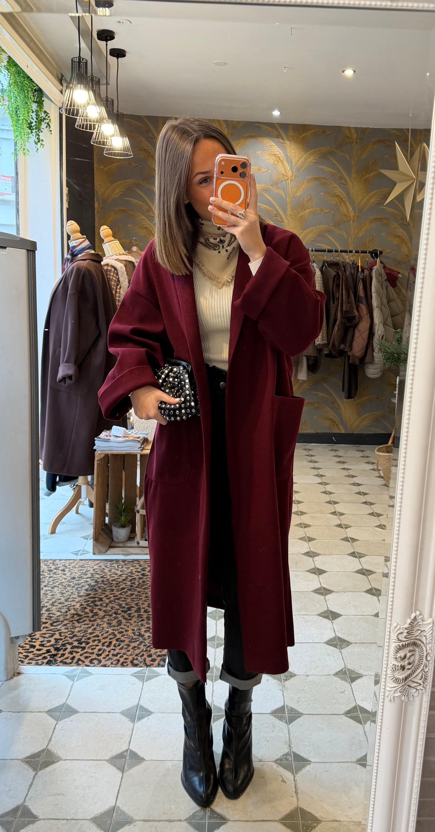 Manteau Tom bordeaux