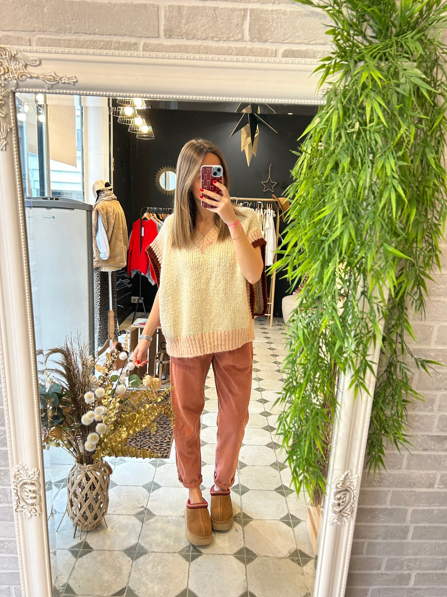 Pantalon en velours rose - Johanna Paris