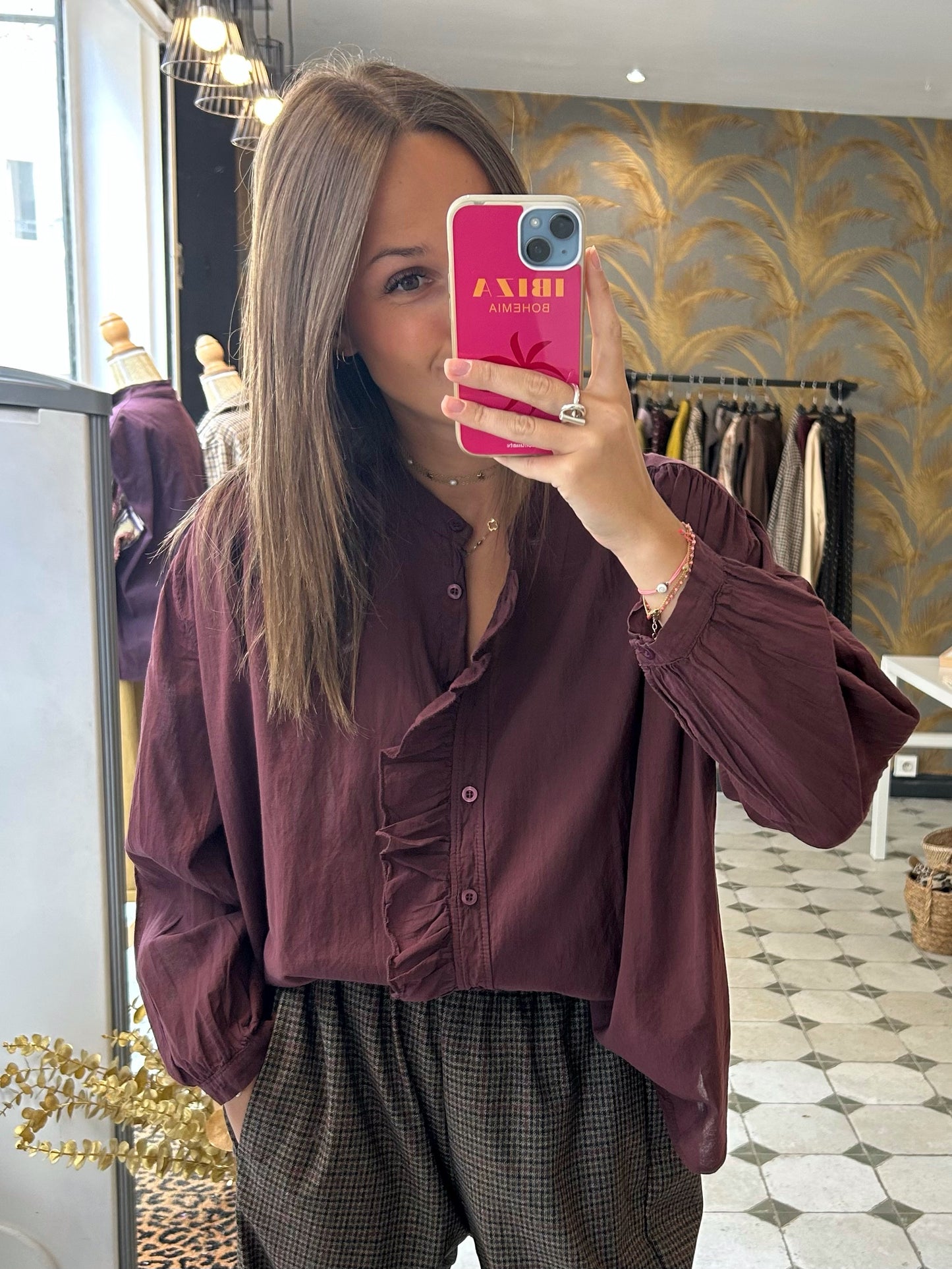 Chemise Soline prune - Johanna Paris