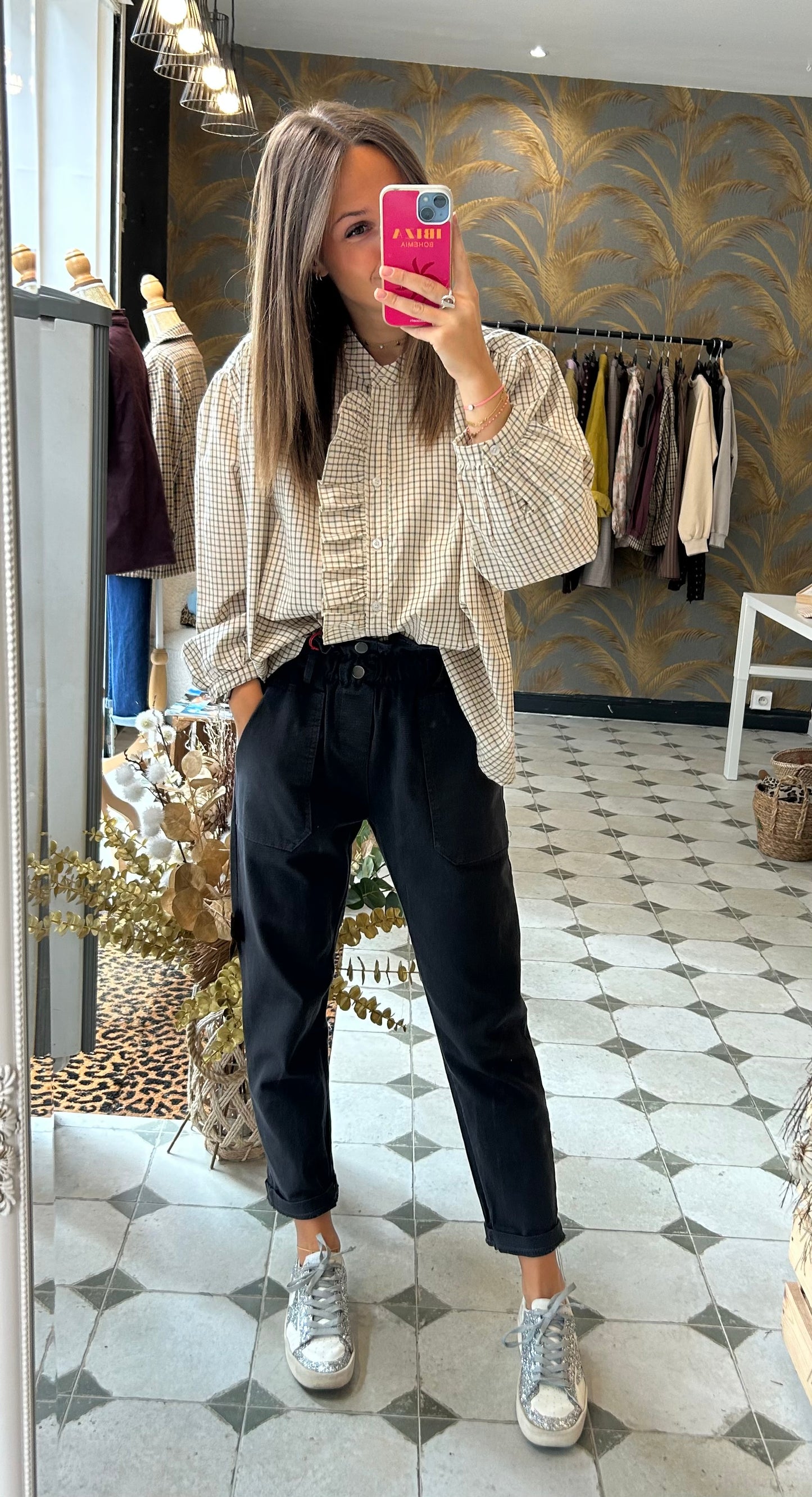 Pantalon en Toile gris - Johanna Paris