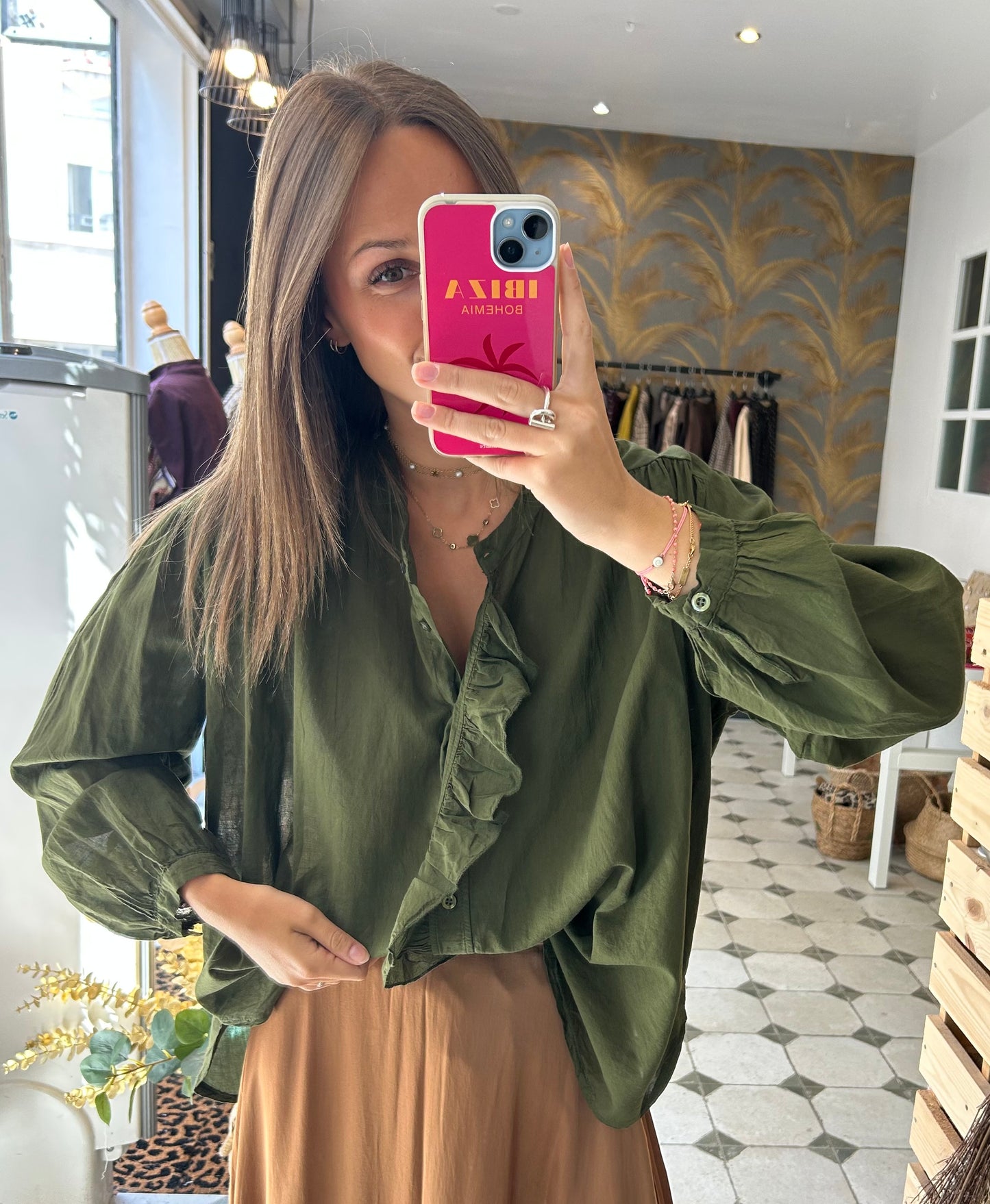 Chemise Soline kaki - Johanna Paris