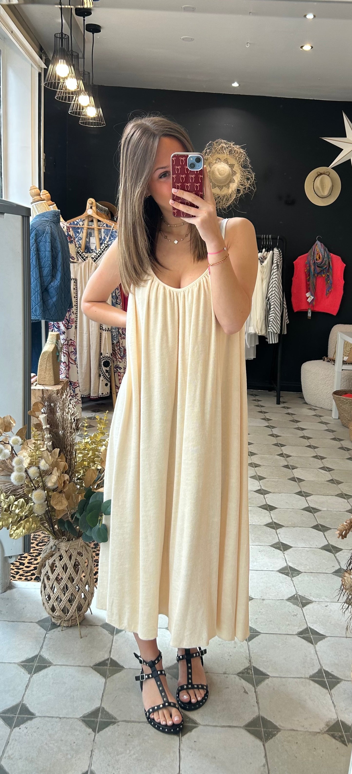 Robe en éponge Clothilde écrue - Johanna Paris
