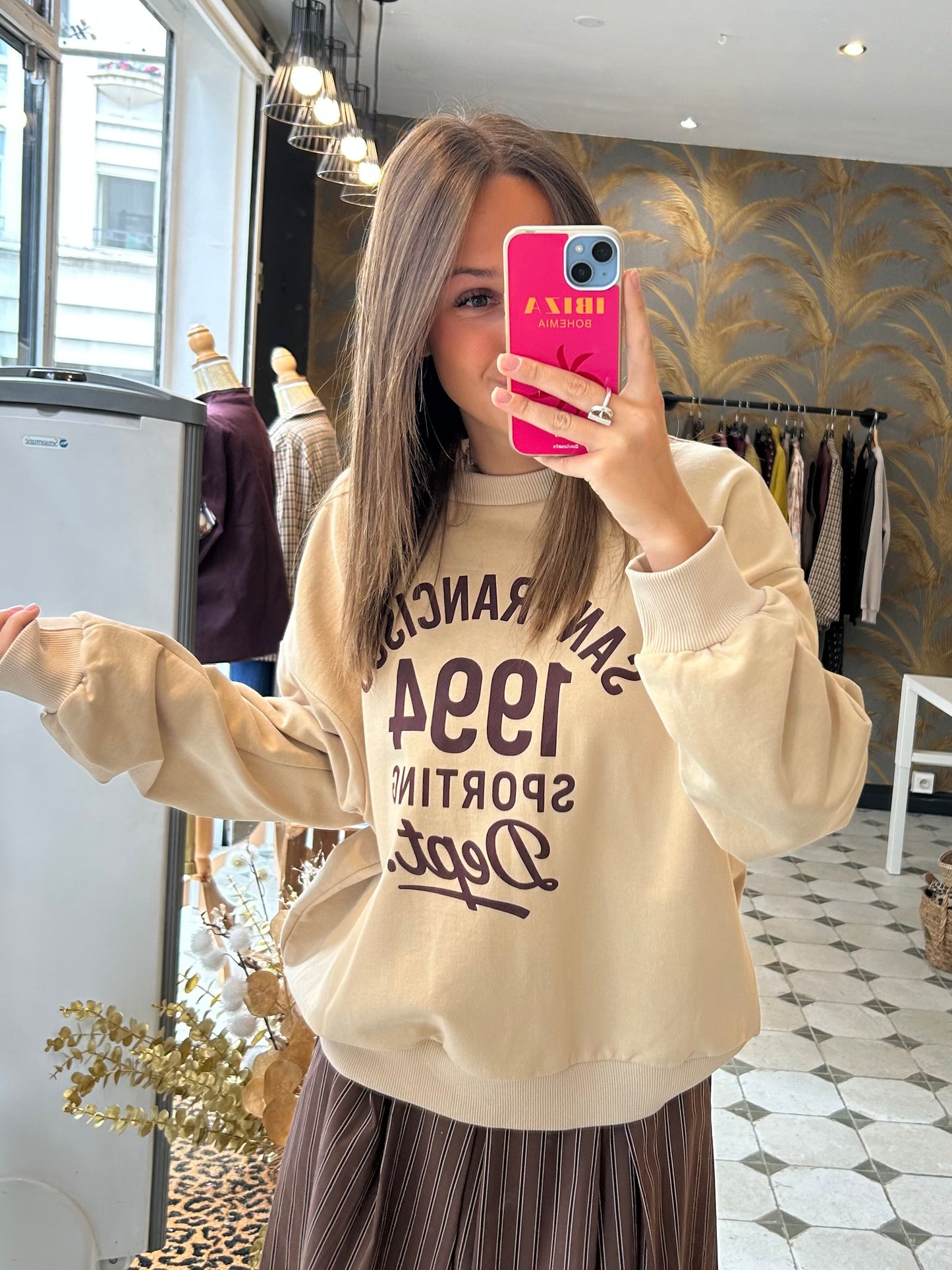 Sweat San Francisco beige - Johanna Paris