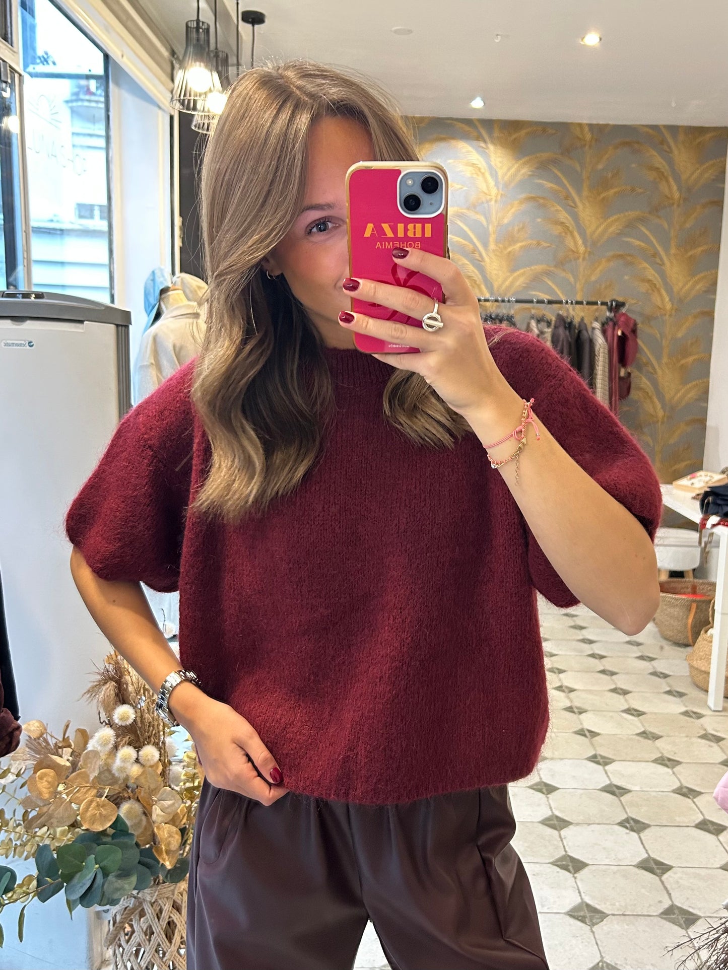 Pull Jade bordeaux