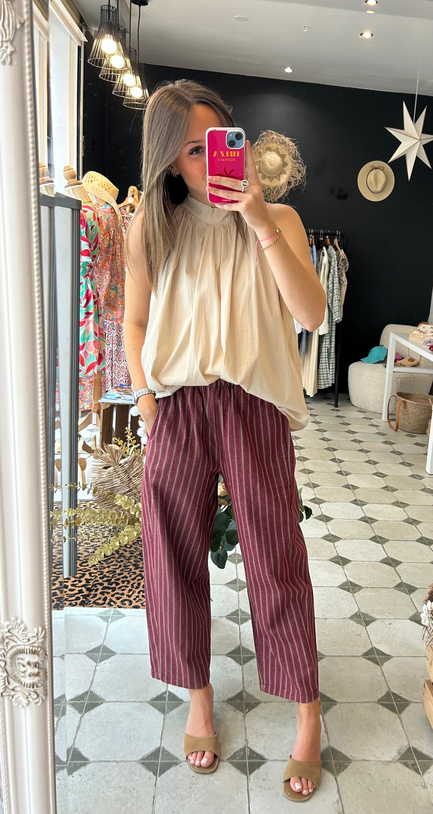 Pantalon Magique Gabin bordeaux - Johanna Paris