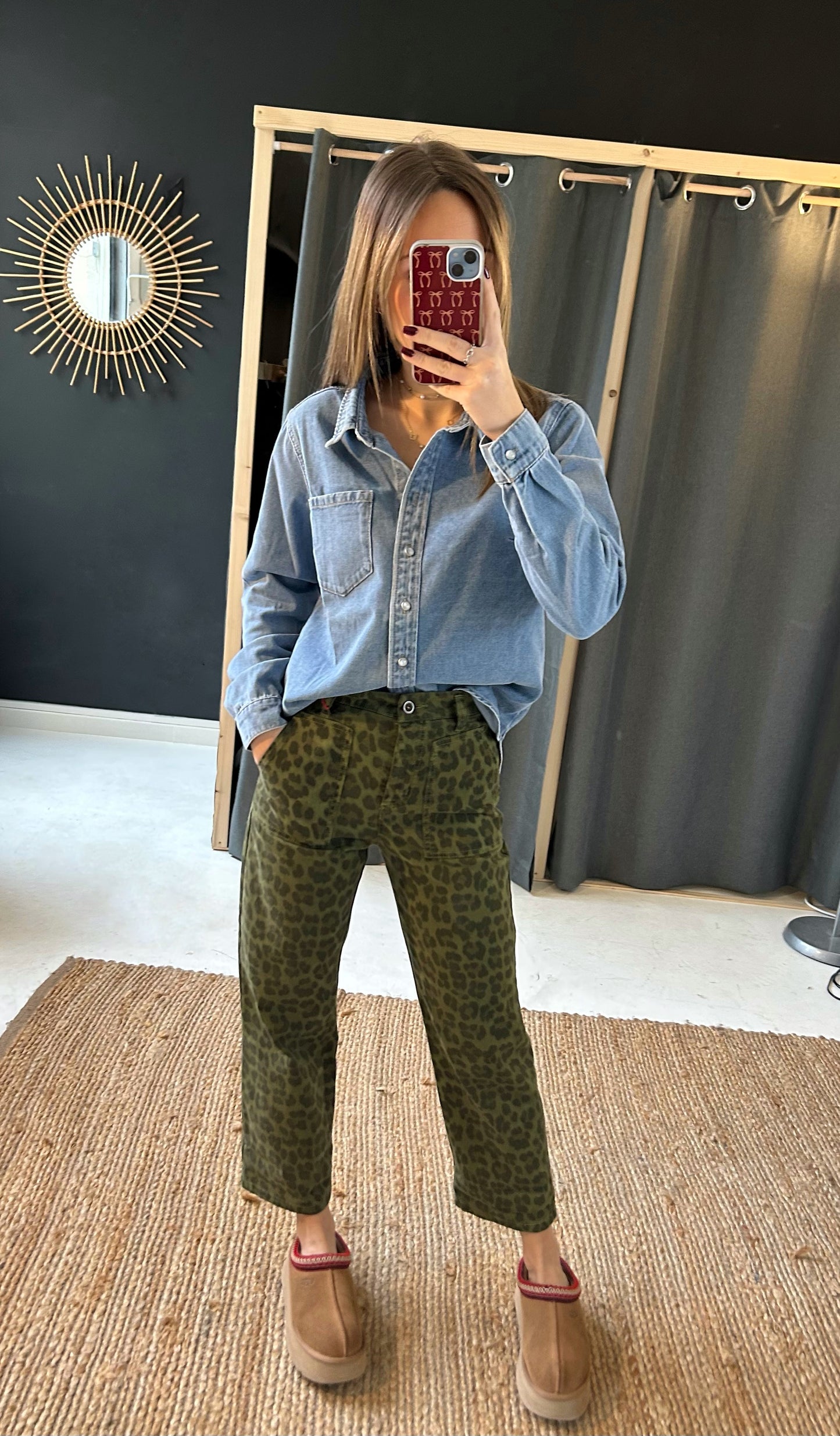 Pantalon en toile léopard- Johanna Paris