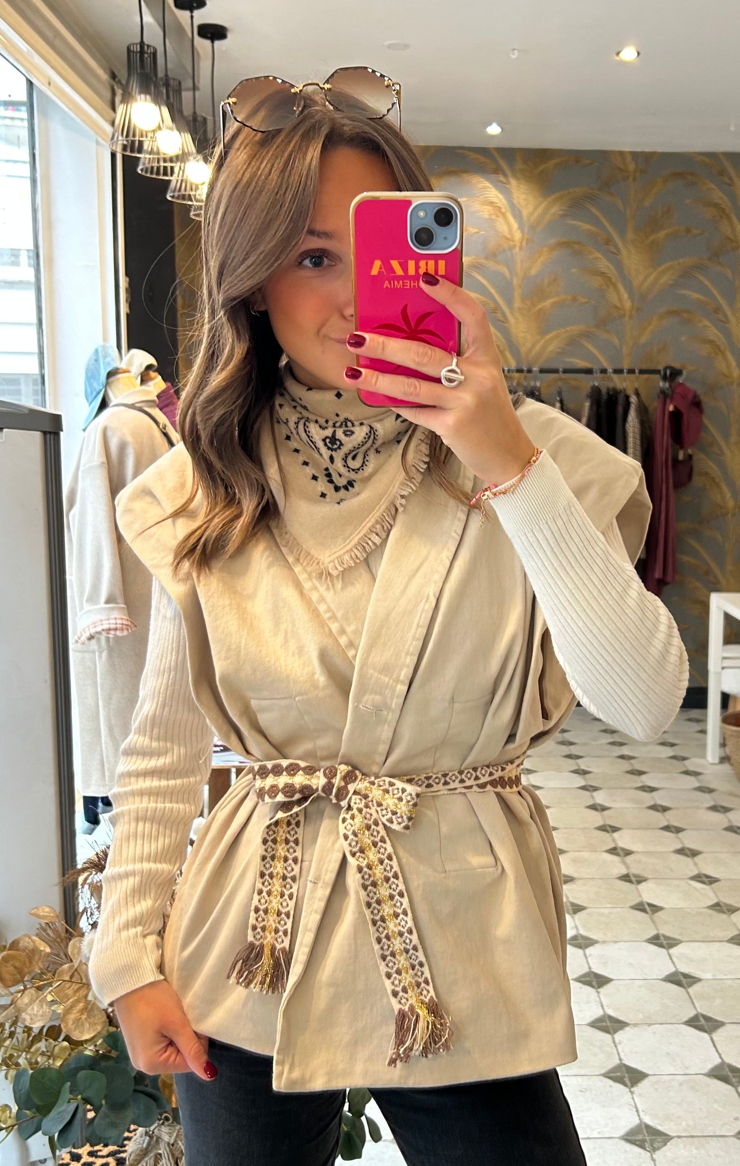 Veste sans manches Elea écru - Johanna Paris