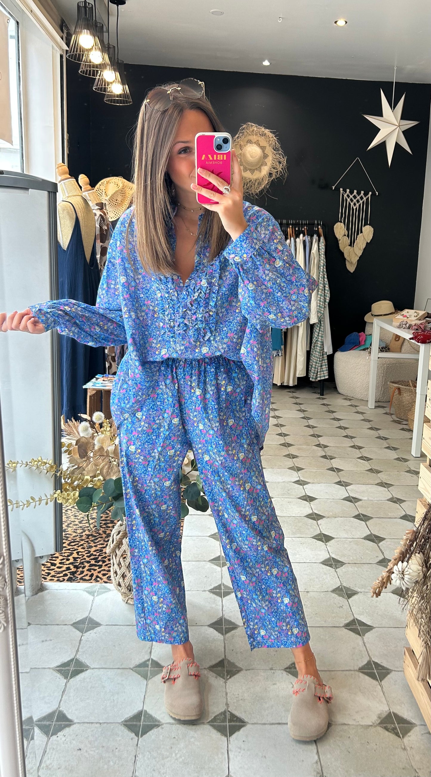 Pantalon Ama bleu - Johanna Paris