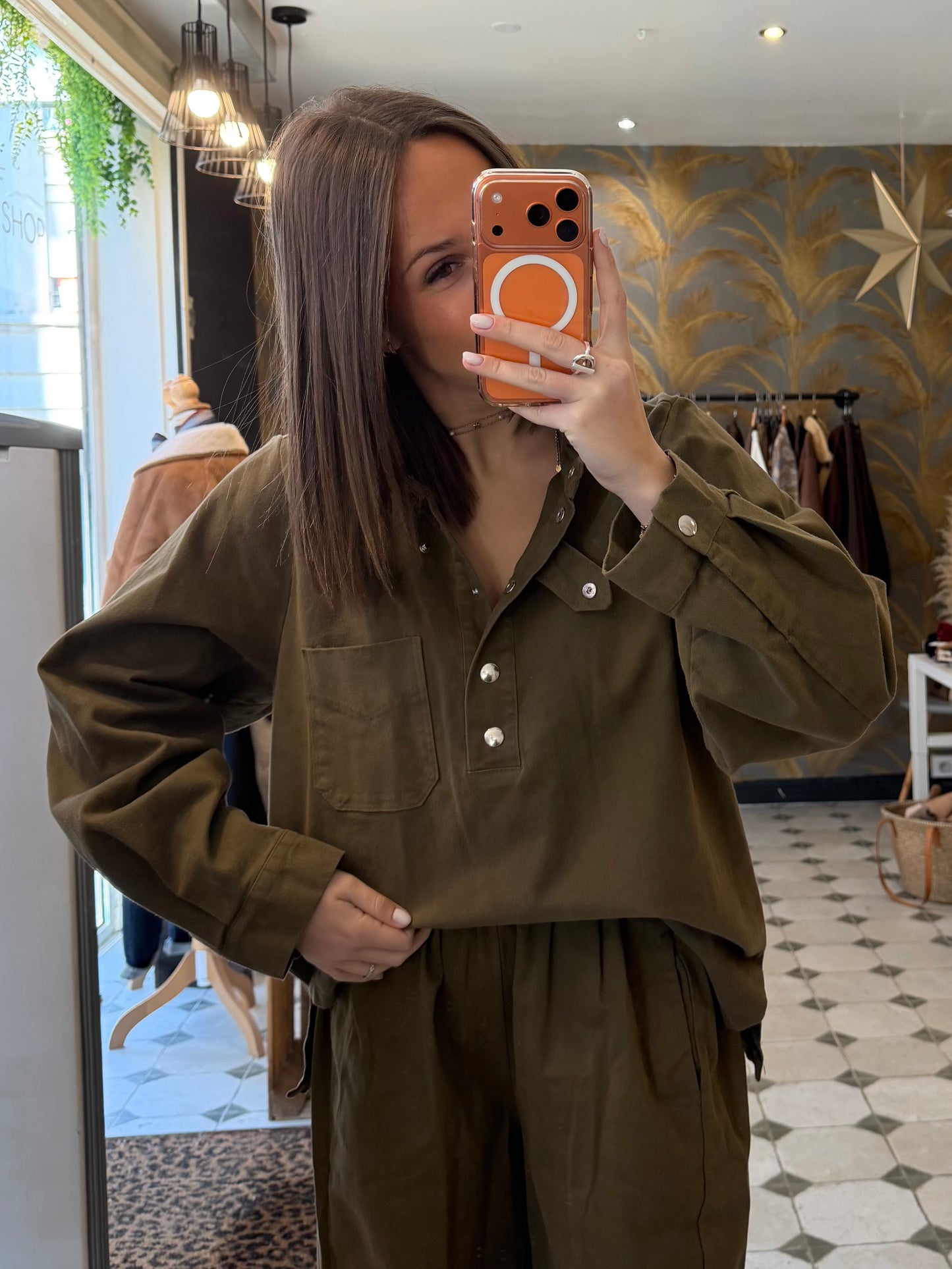 Blouse Éliane kaki - Johanna Paris